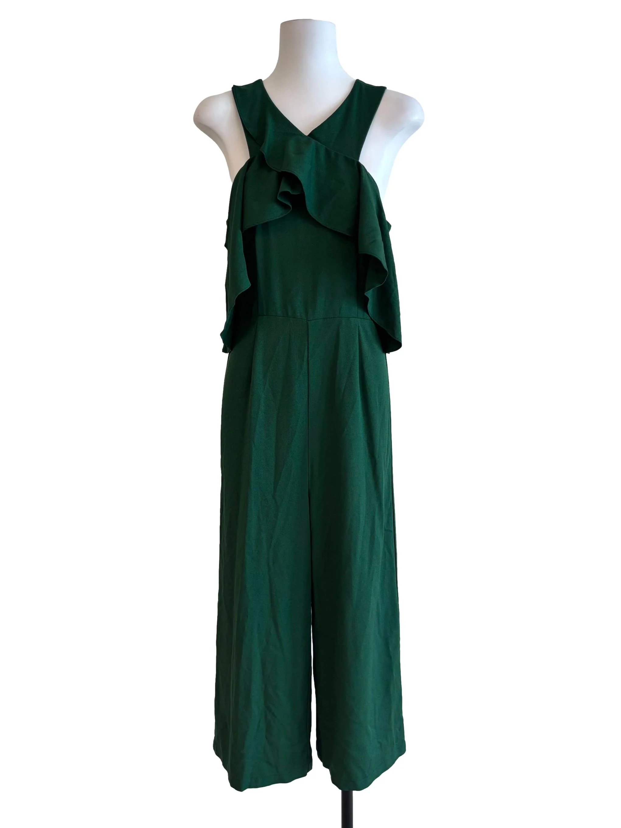 Forest Green Ruffle Jumpsuit