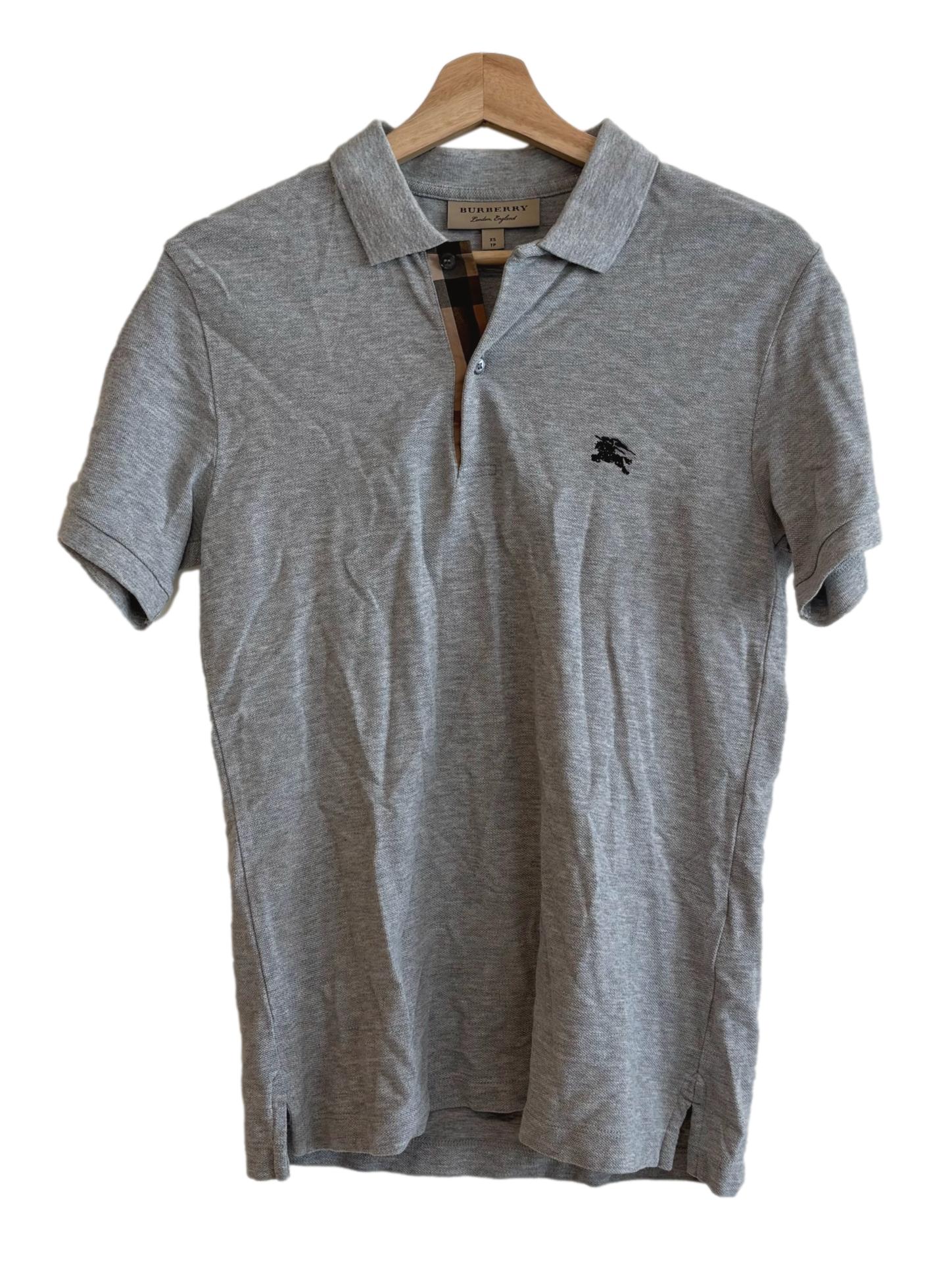 Fossil Grey Fitted Polo Shirt