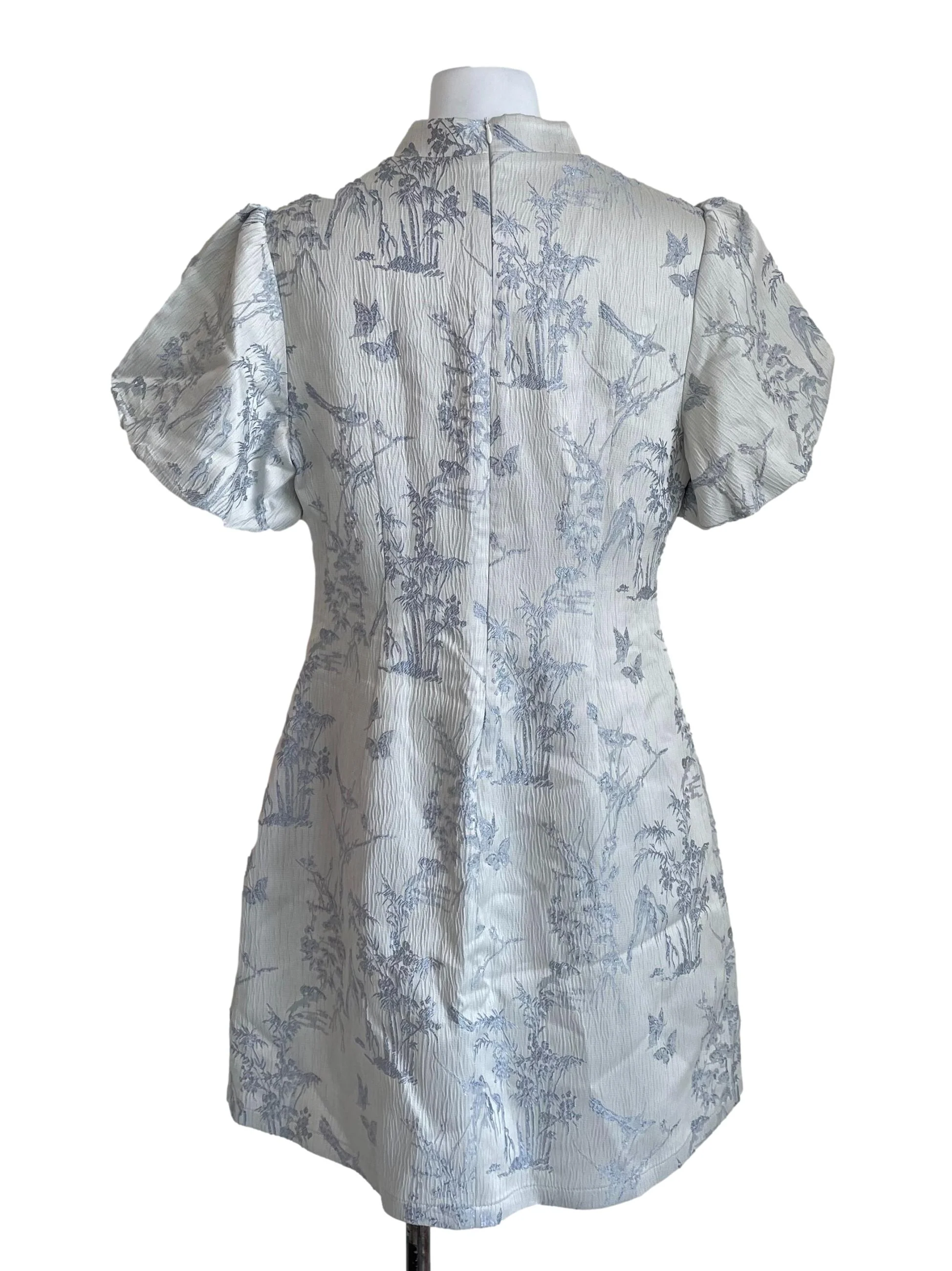 Frost Puff Sleeves Cheongsam Dress - Image 2