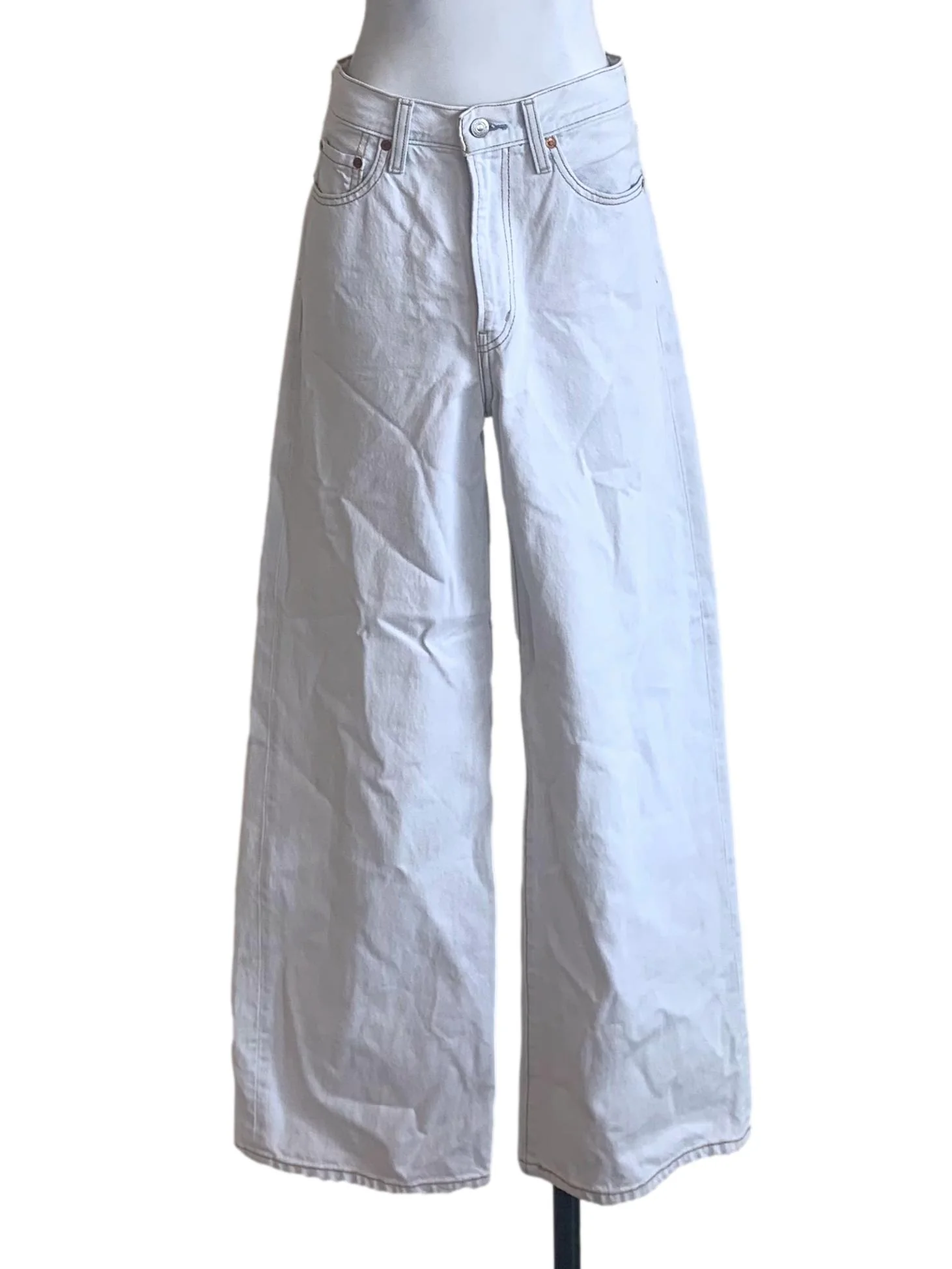 Frost White Wide Leg Jeans