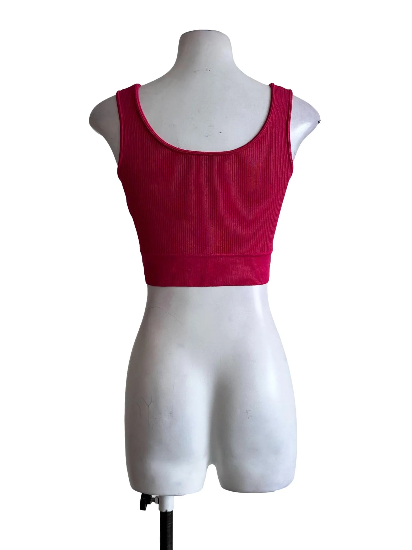 Fuschia Pink Textured Sleeveless Top - Image 2