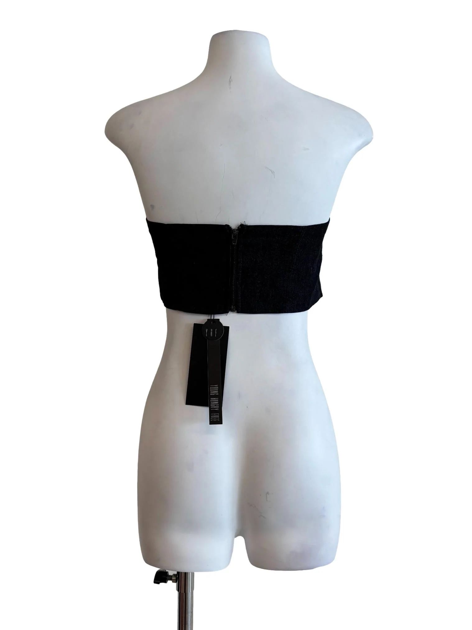 Graphite Black Padded Strapless Top - Image 2