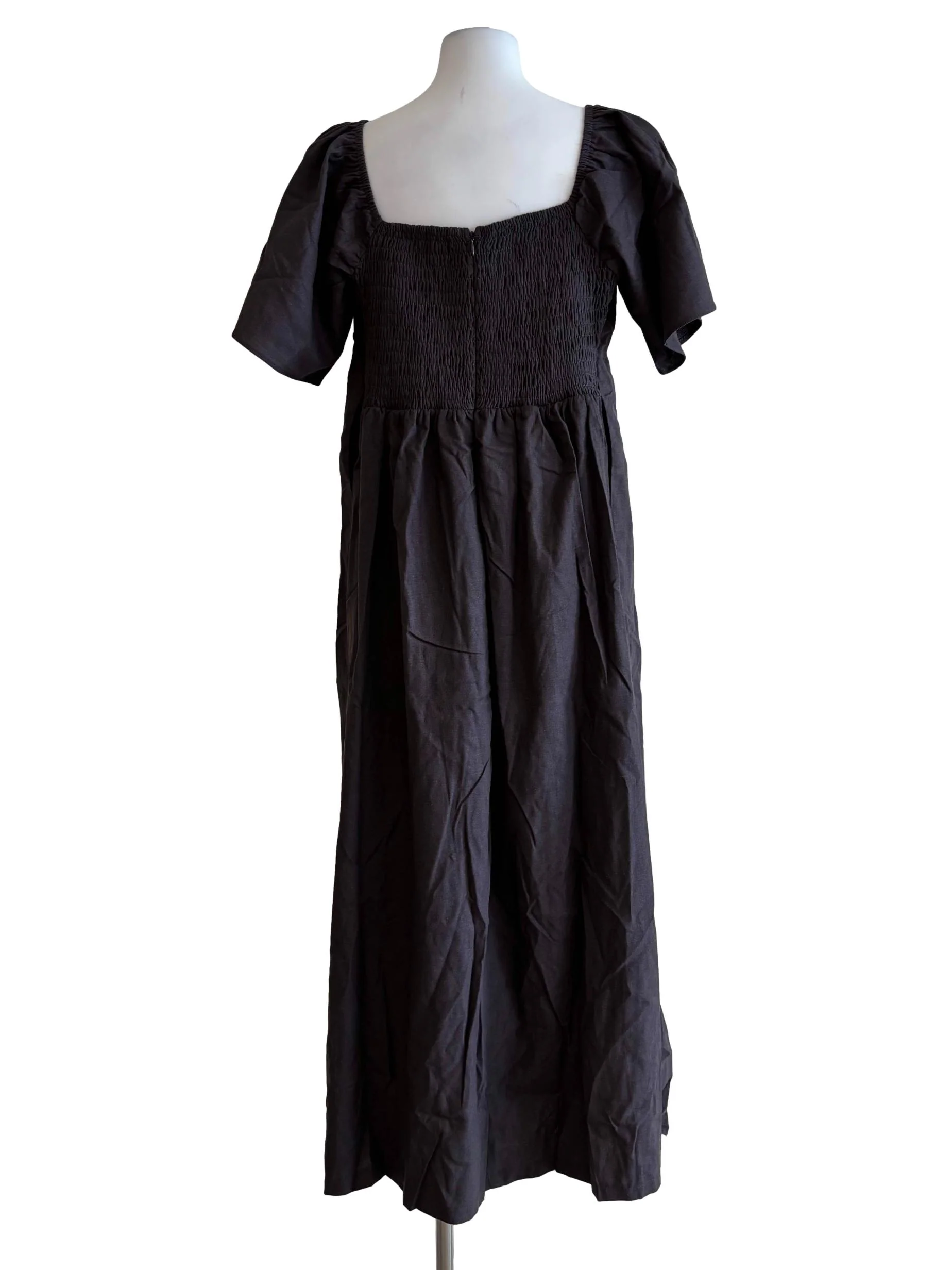 Graphite Grey Short Sleeve A-Line Dress - Image 2