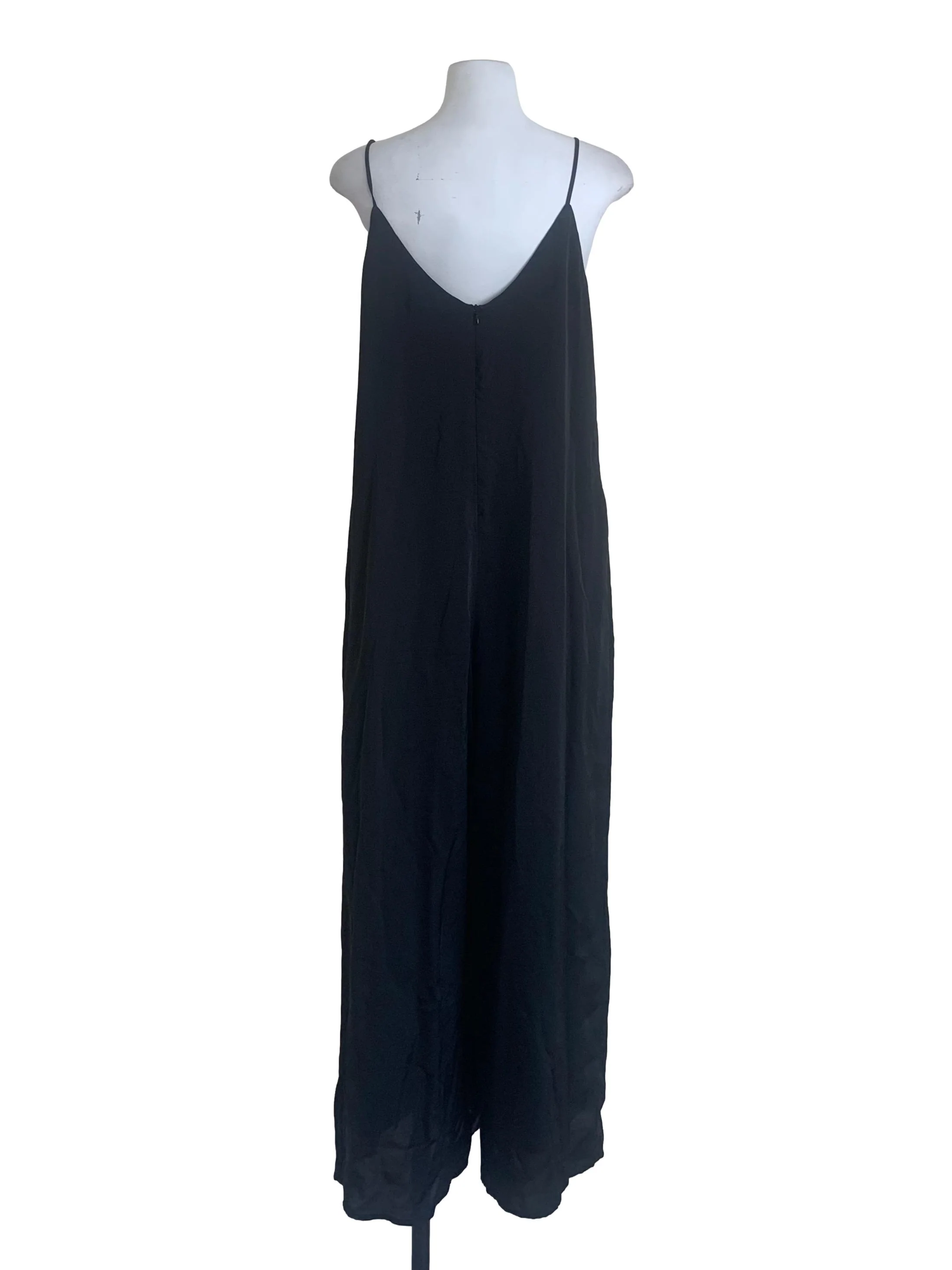 Grease Black V Neck Wide Leg Jumpsuit - Image 2