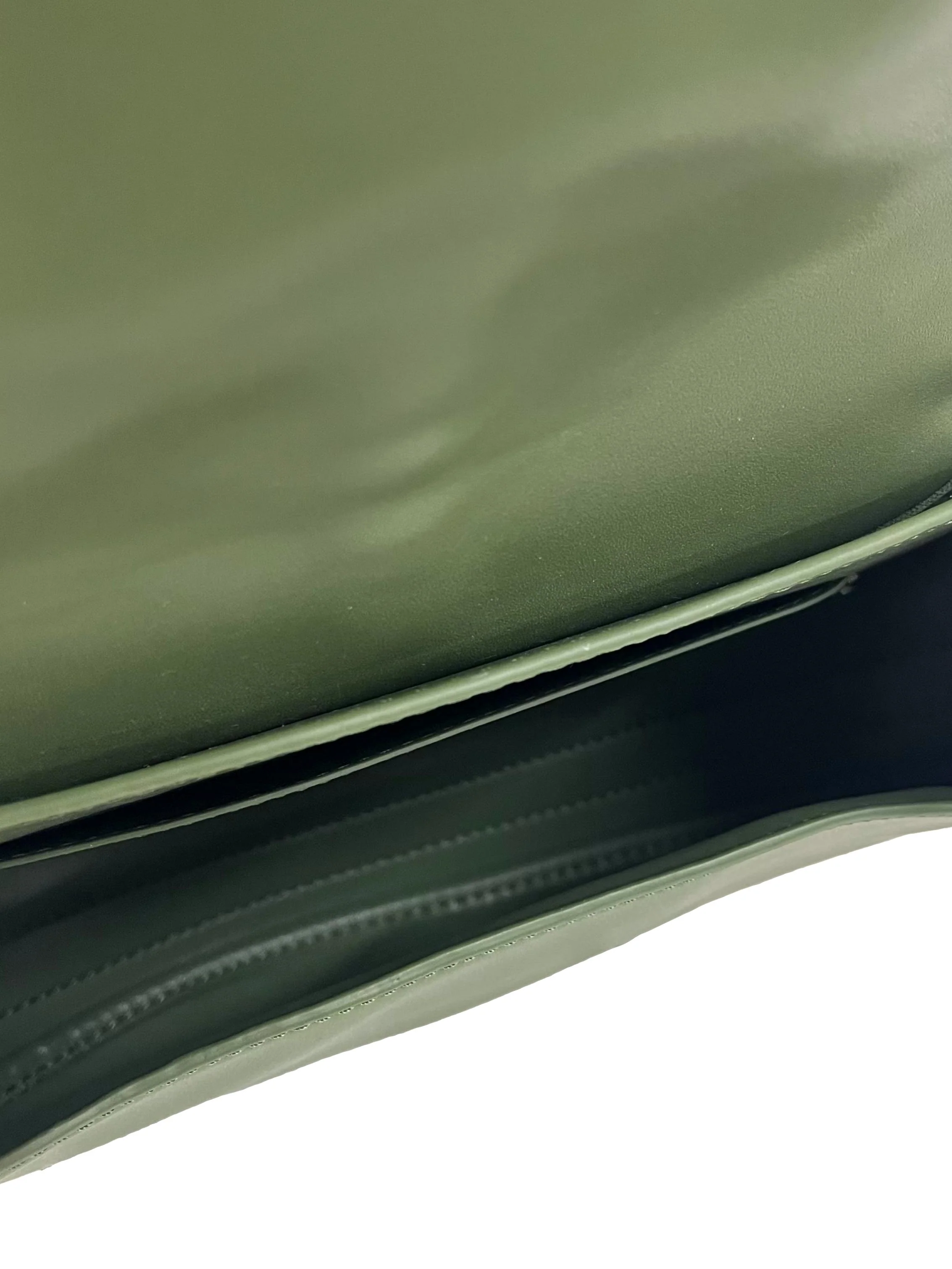 Green Leather Flora Belted Saddle Bag CSN - Image 4