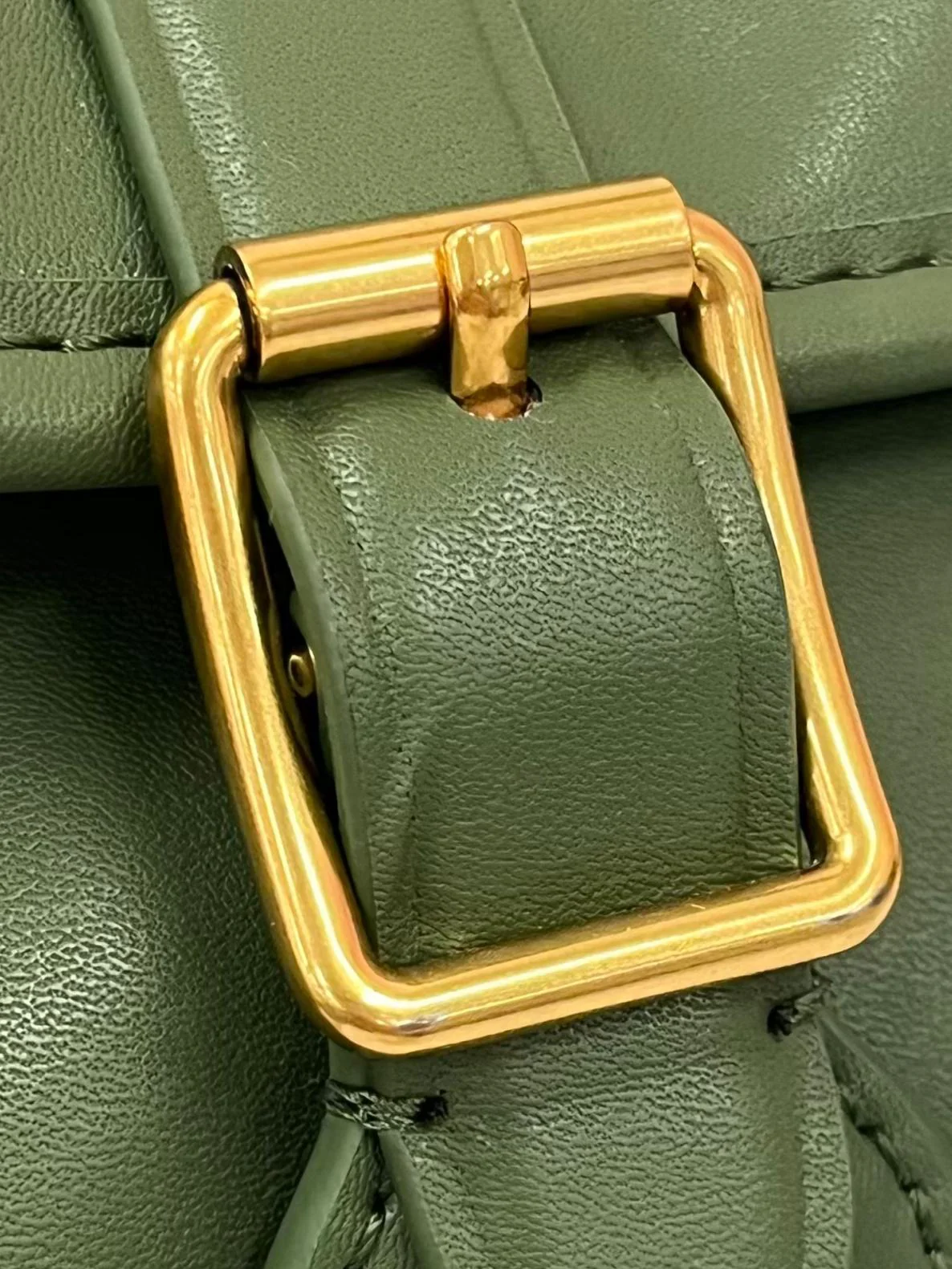 Green Leather Flora Belted Saddle Bag CSN - Image 6