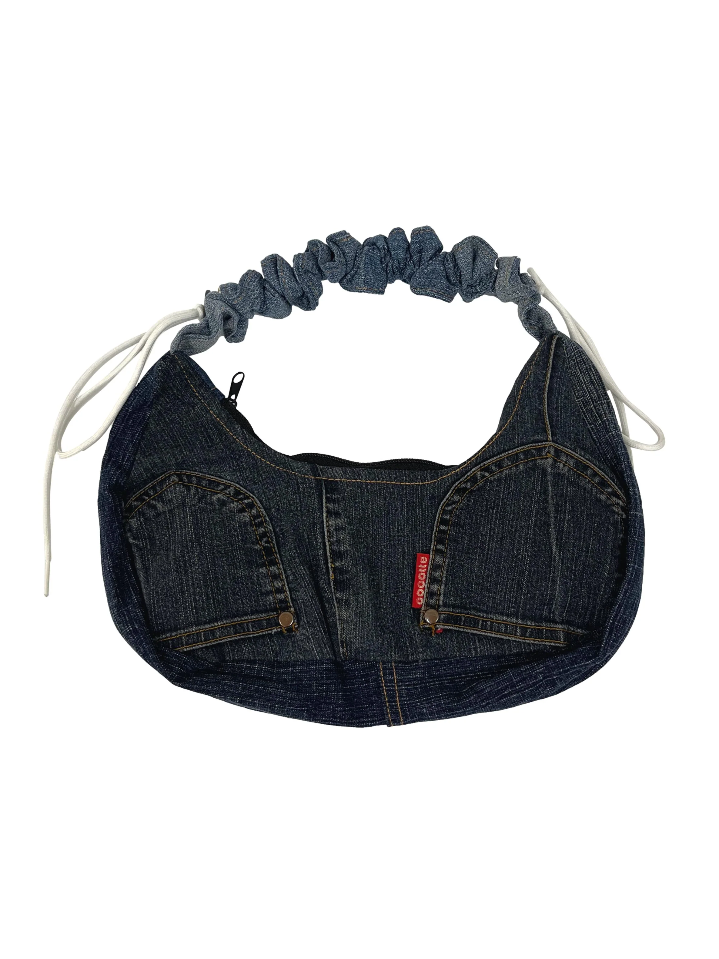 Green Leopard Print Shoelace Reworked Shoulder Bag - Image 2