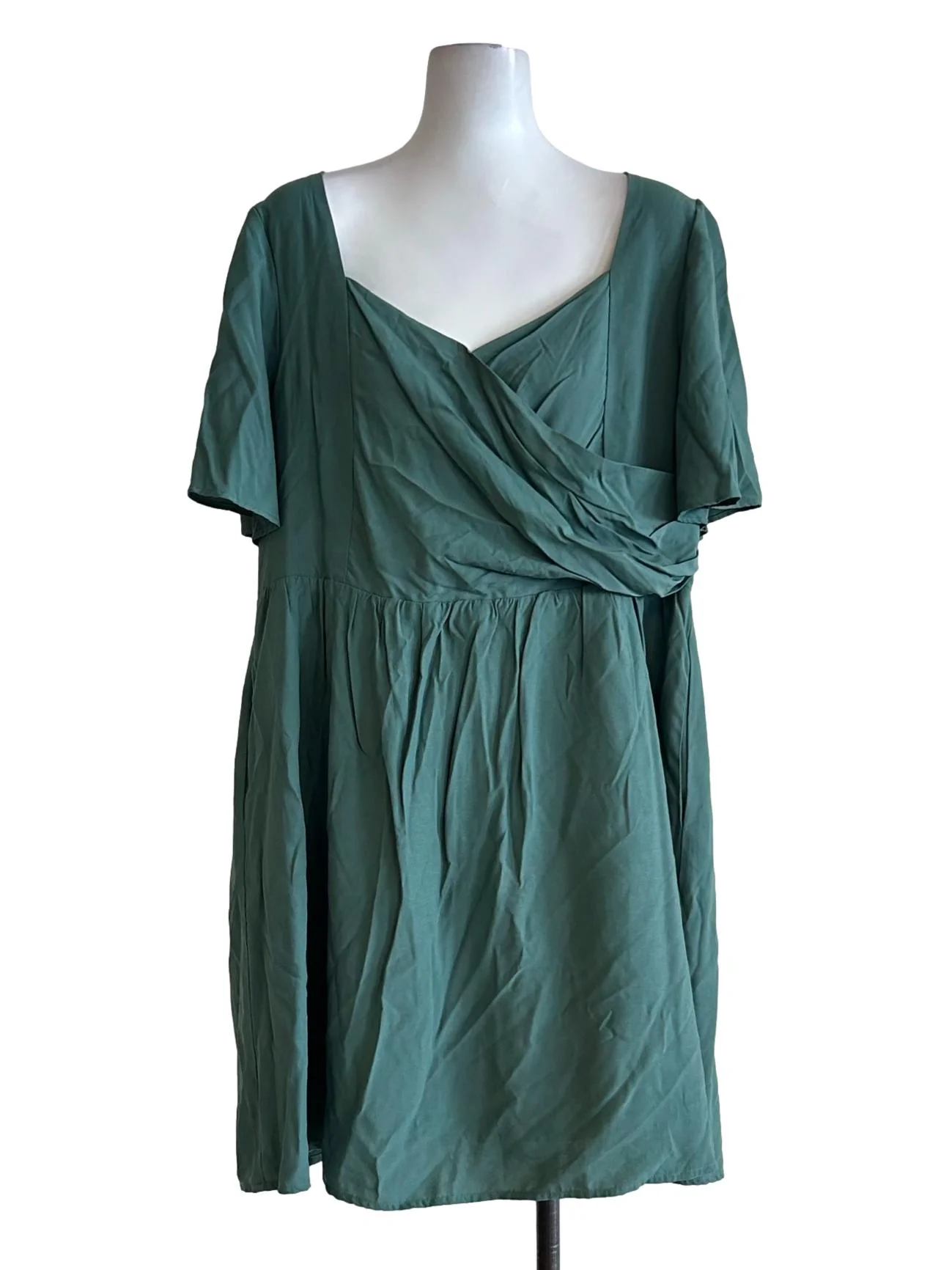 Emerald Green Empire Mini Dress