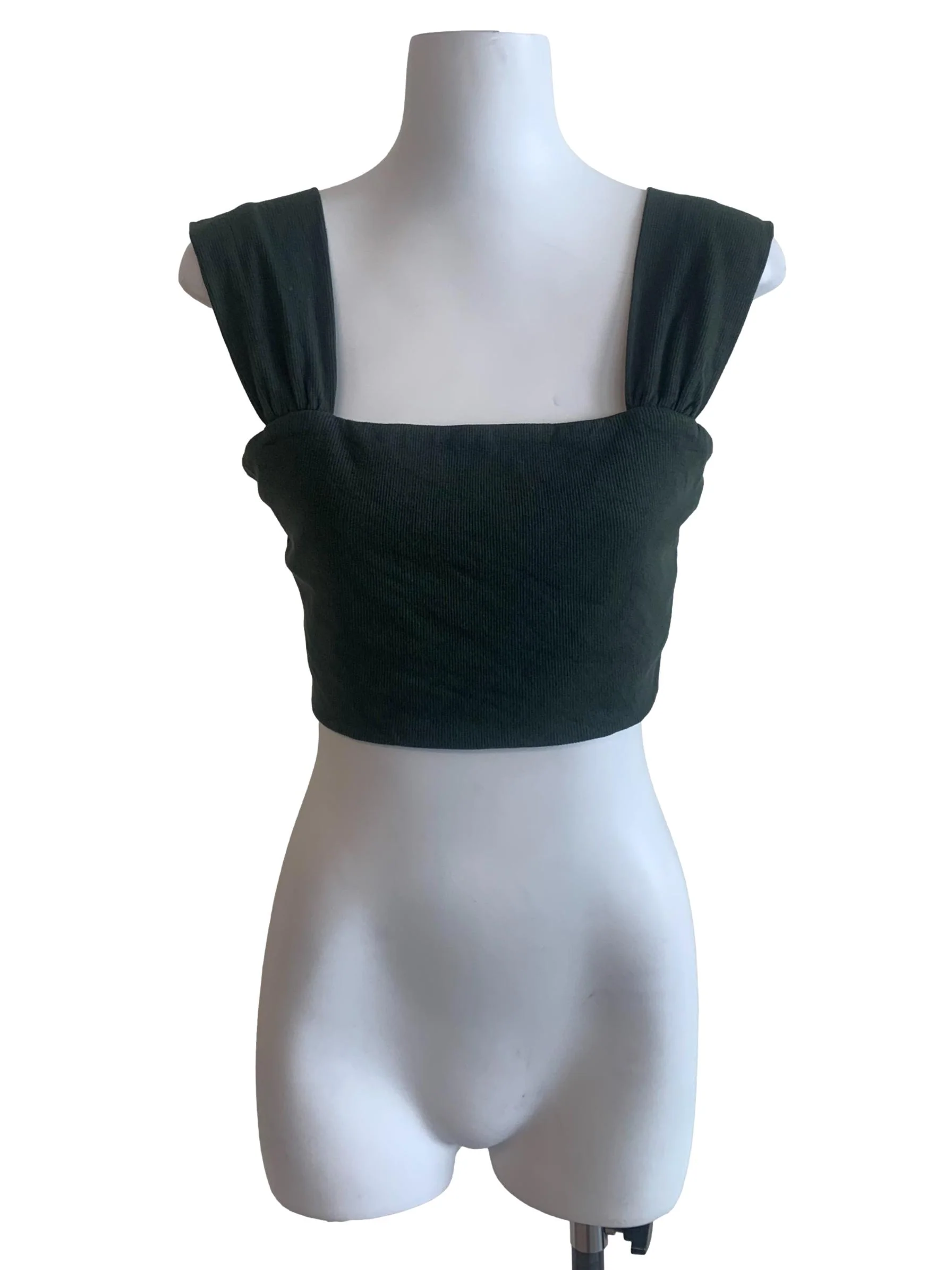 Green Queen Anne Neck Top