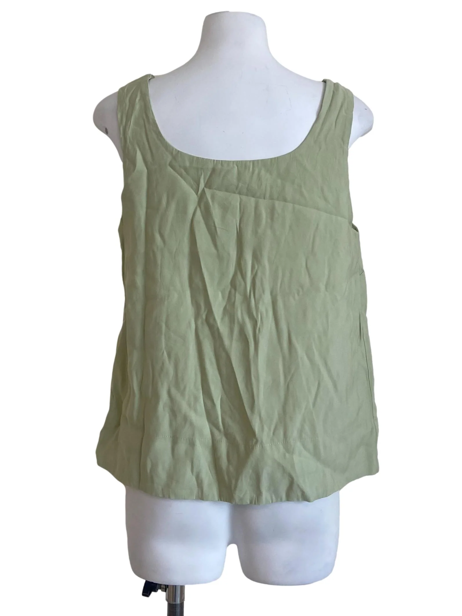 Green Sleeveless Twill Top - Image 2