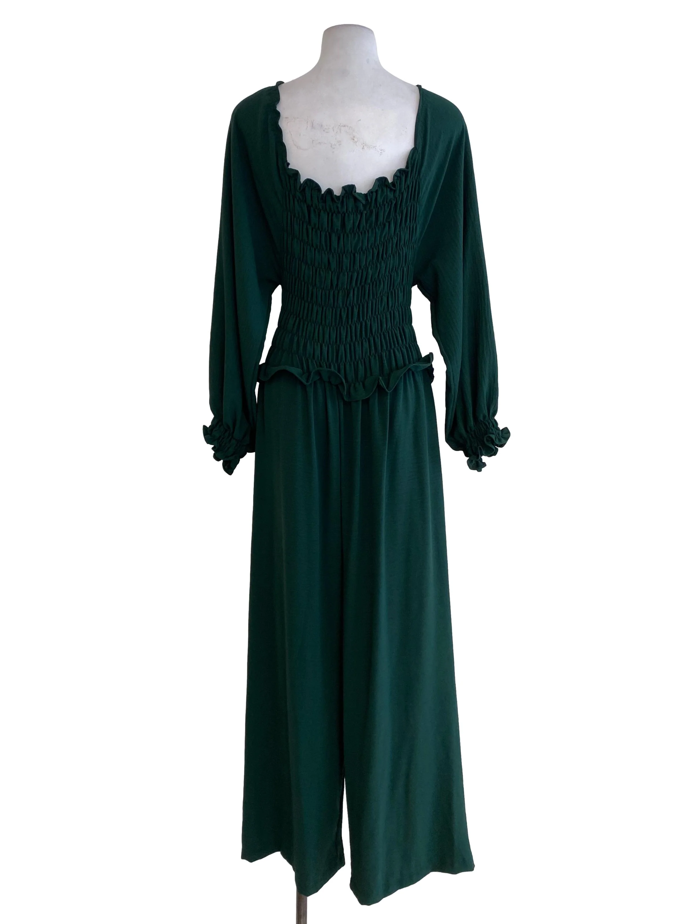 Green Textured Jumpsuits - Image 2