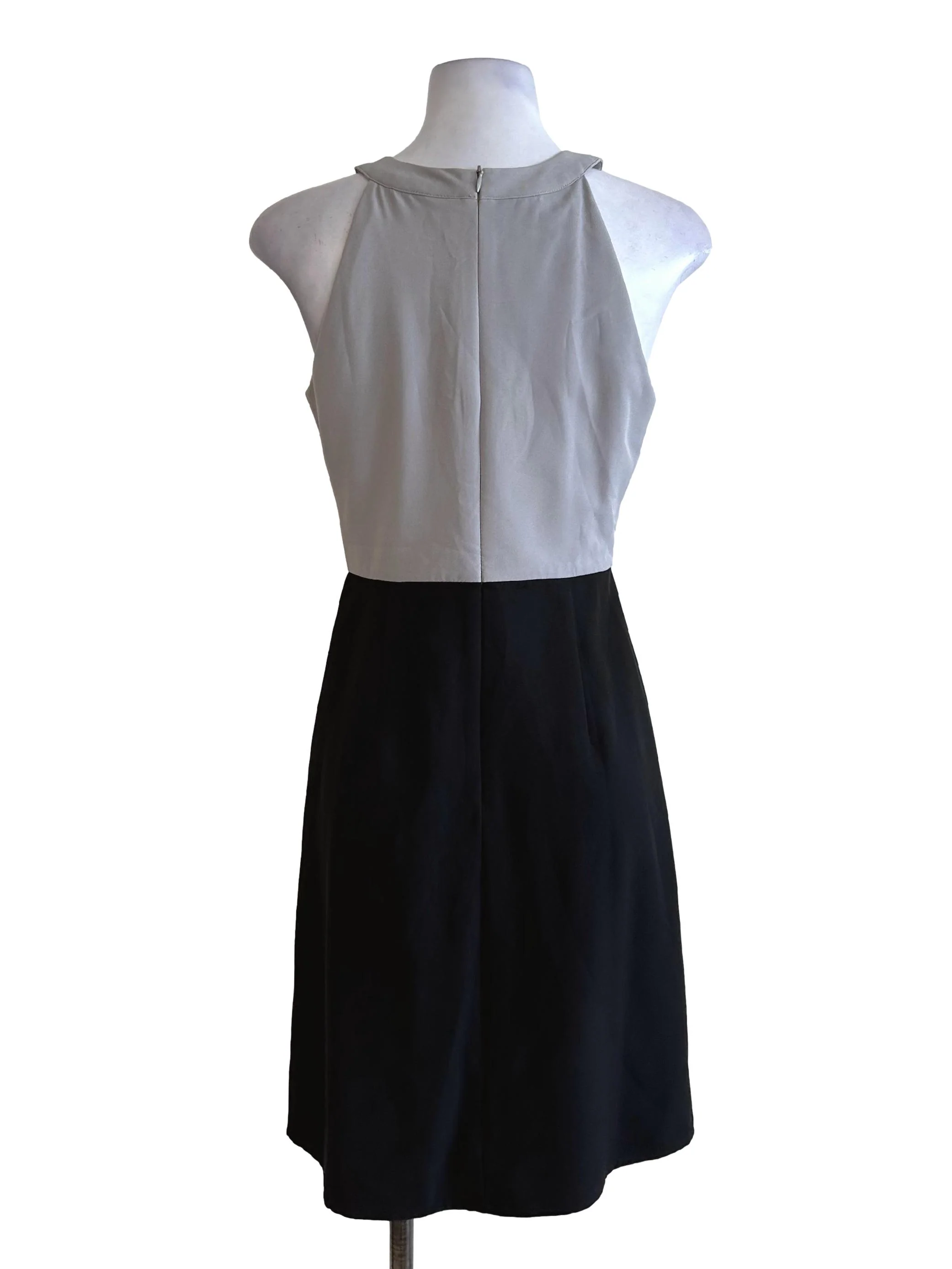 Grey Black Halter Slit Dress - Image 2