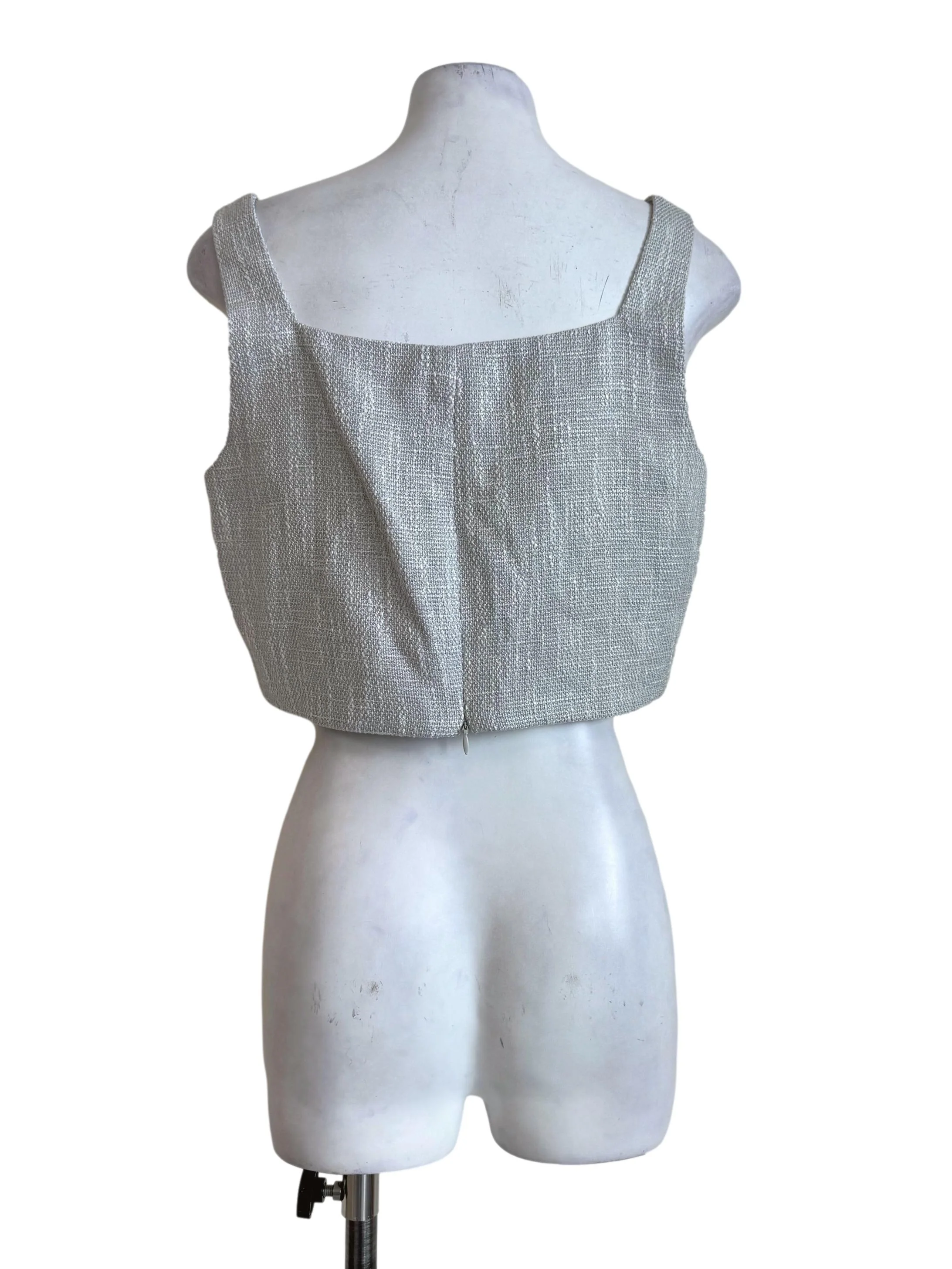 Greyish Green V Neck Bralet - Image 2