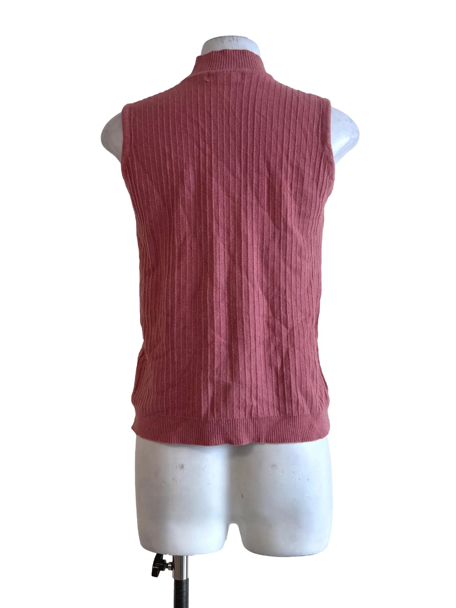 Guava Pink Knitted Turtle Neck Top - Image 2