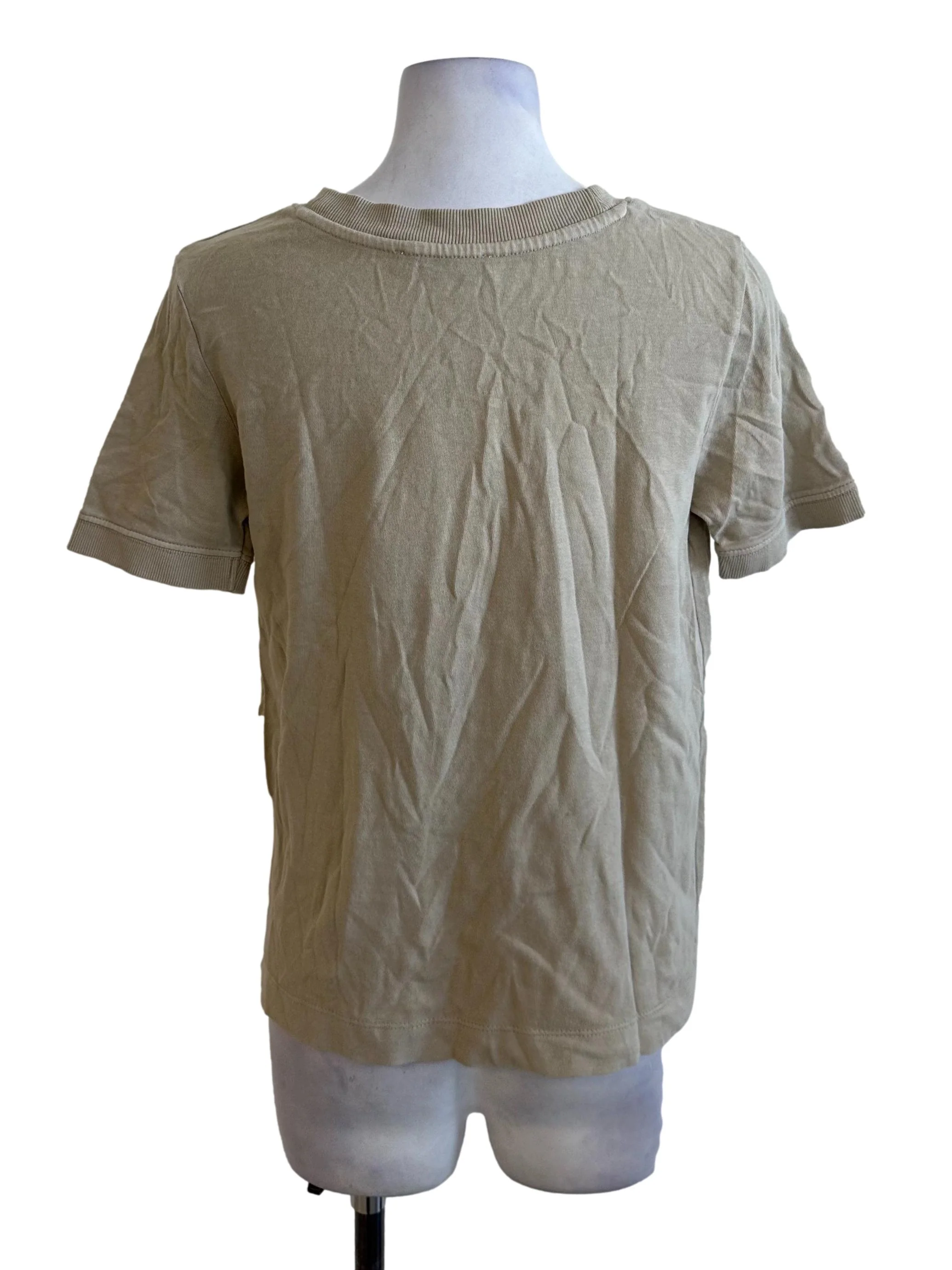 Hazel Brown Round Neck Tee Top - Image 2