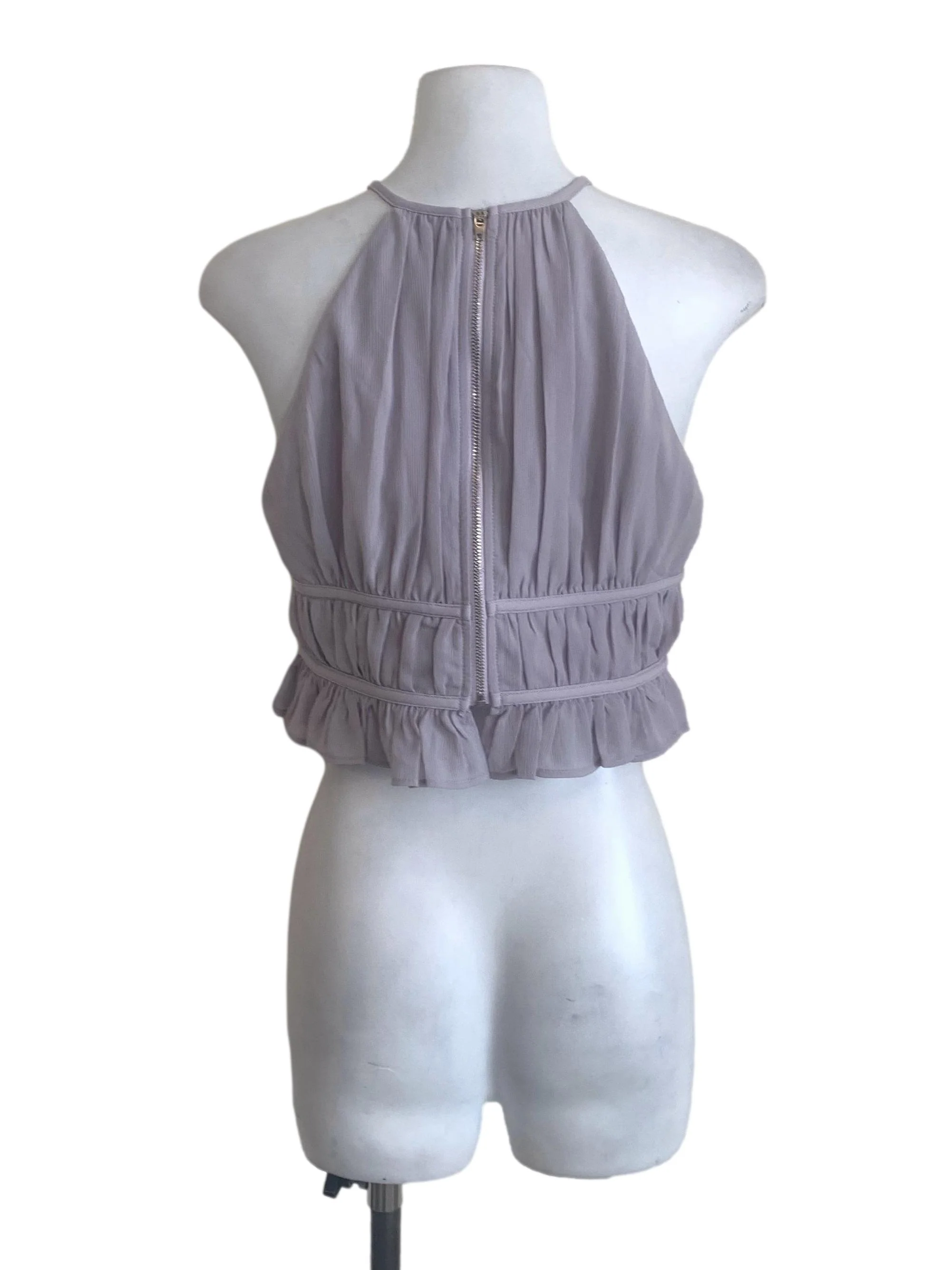 Heather Purple Halter Neck Top - Image 2