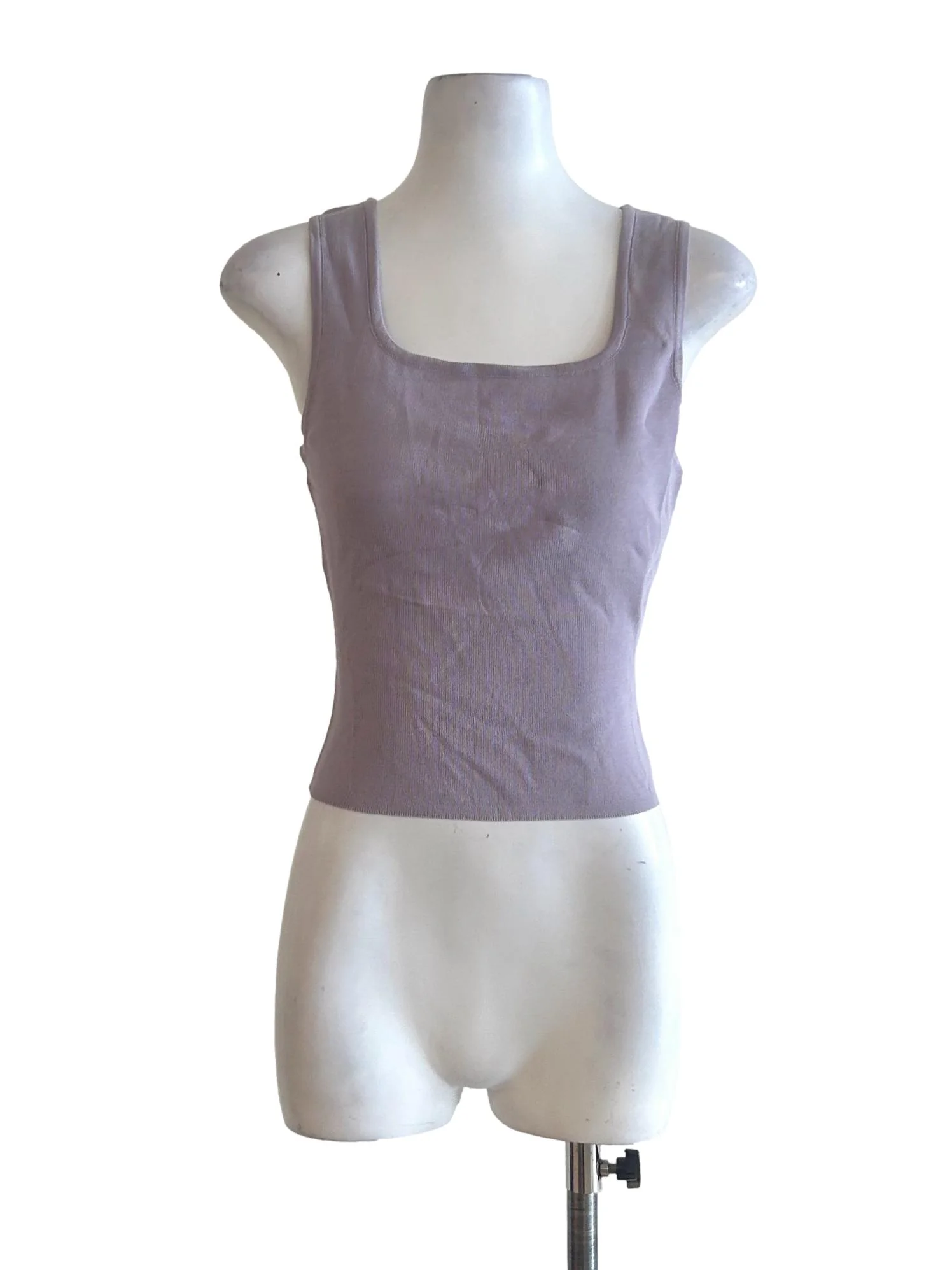 Heather Purple Knit Square Top TCL