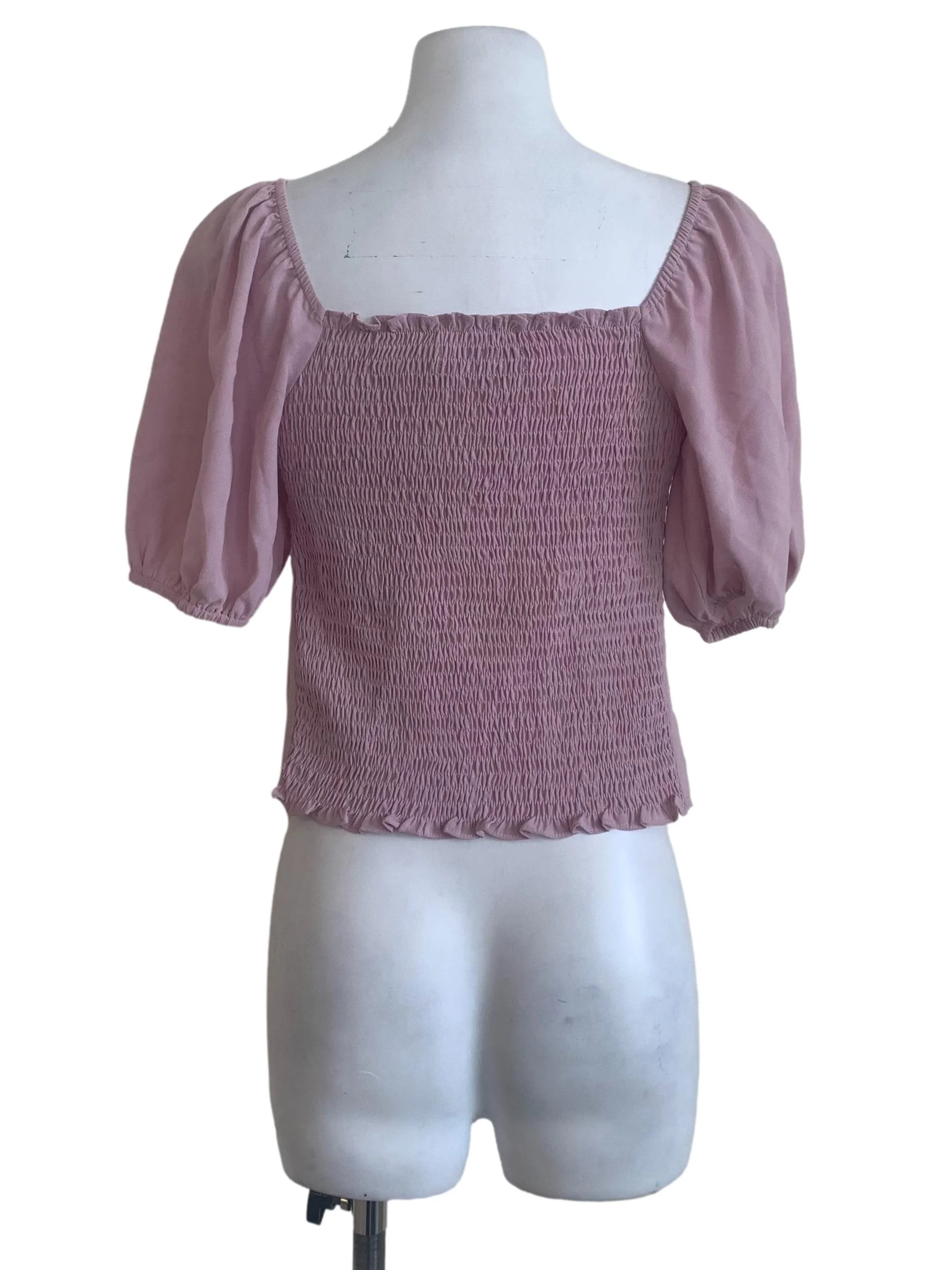 Heather Purple Smocked Top - Image 2
