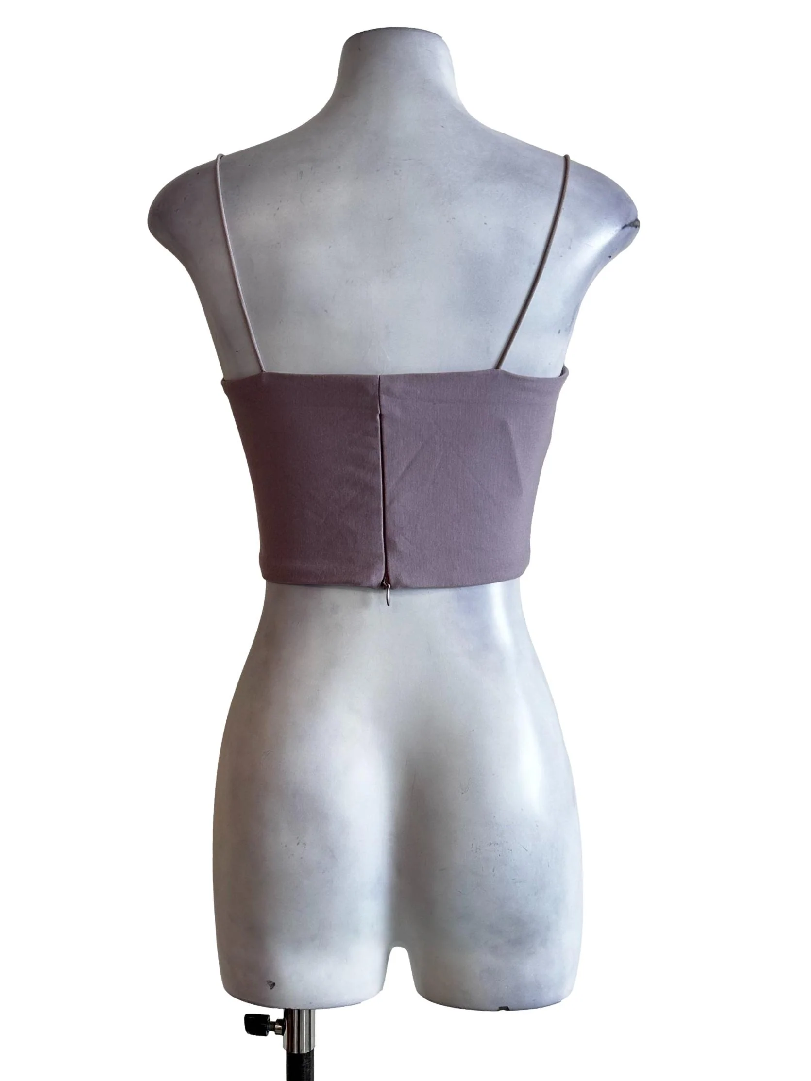 Heather Purple Spaghetti Straps Crop Top - Image 2