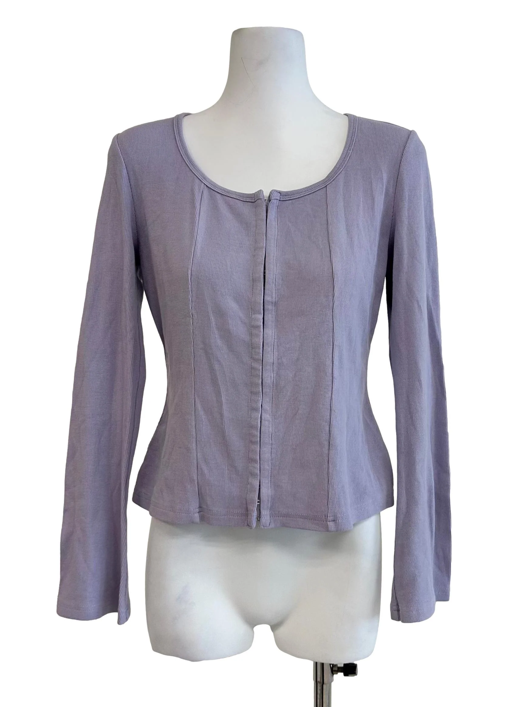Heather Purple Textured Cardigan