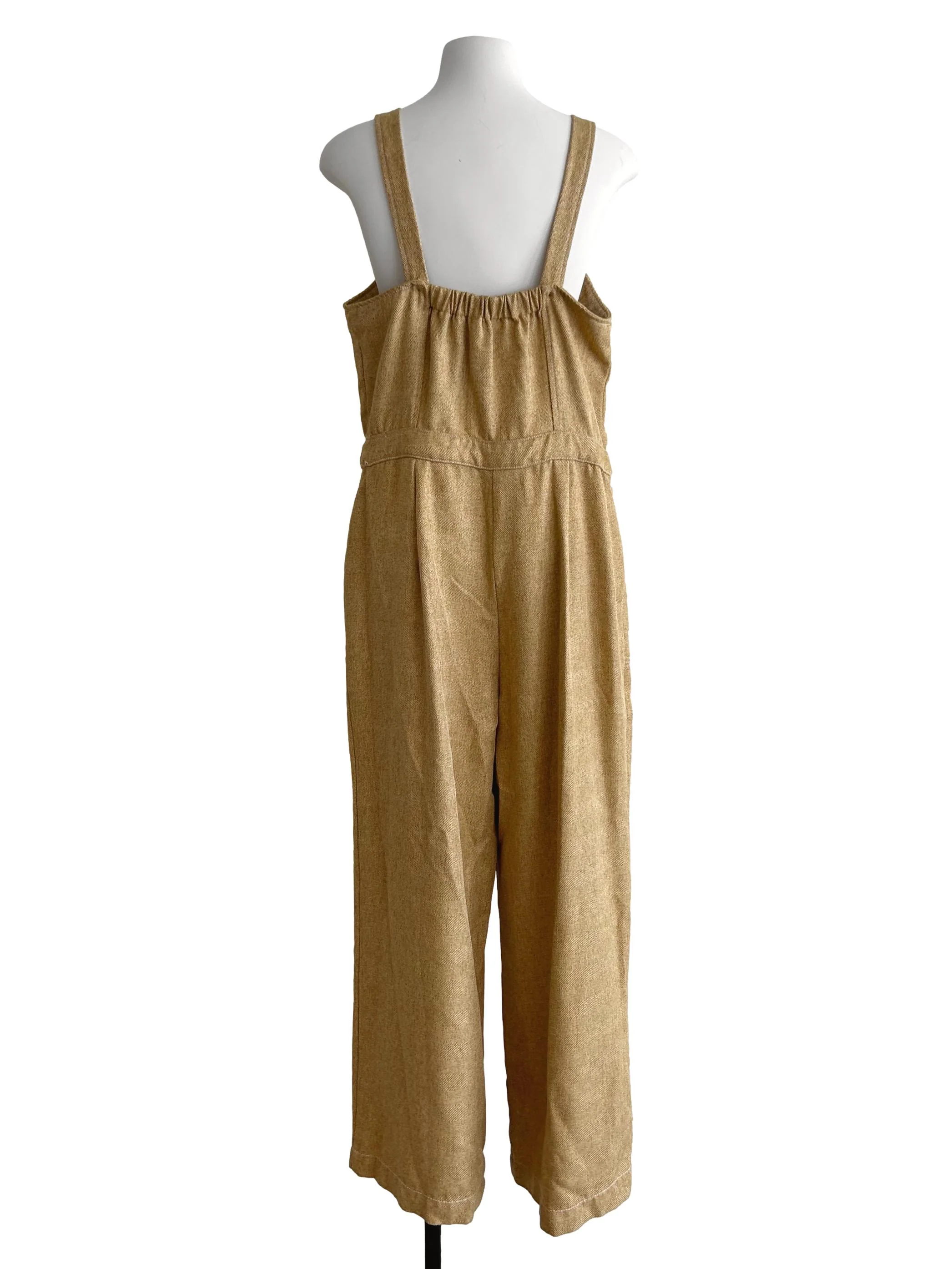 Honey Yellow Sleeveless Jumpsuit - Image 2