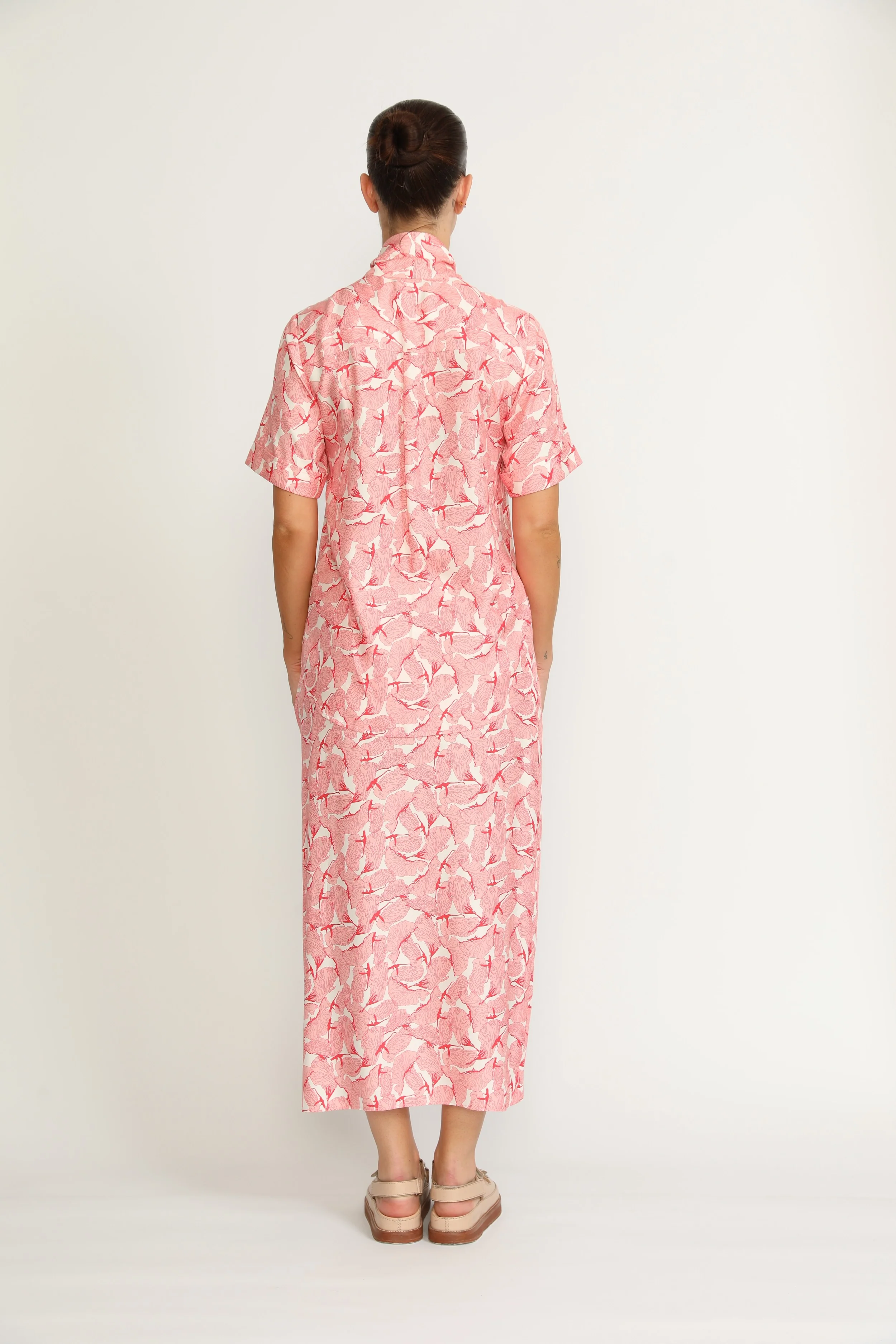 Horn Blouse - Blouse In Pink Petal Print CSN - Image 4