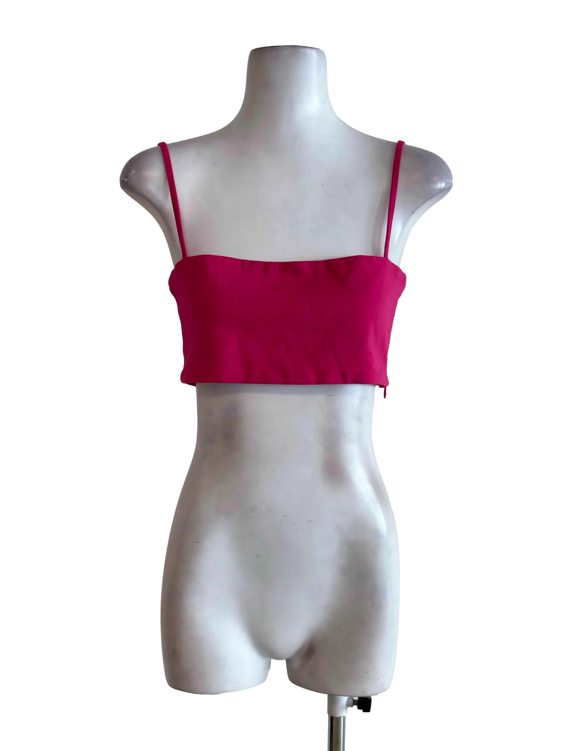 Hot Pink Cropped Bra Top