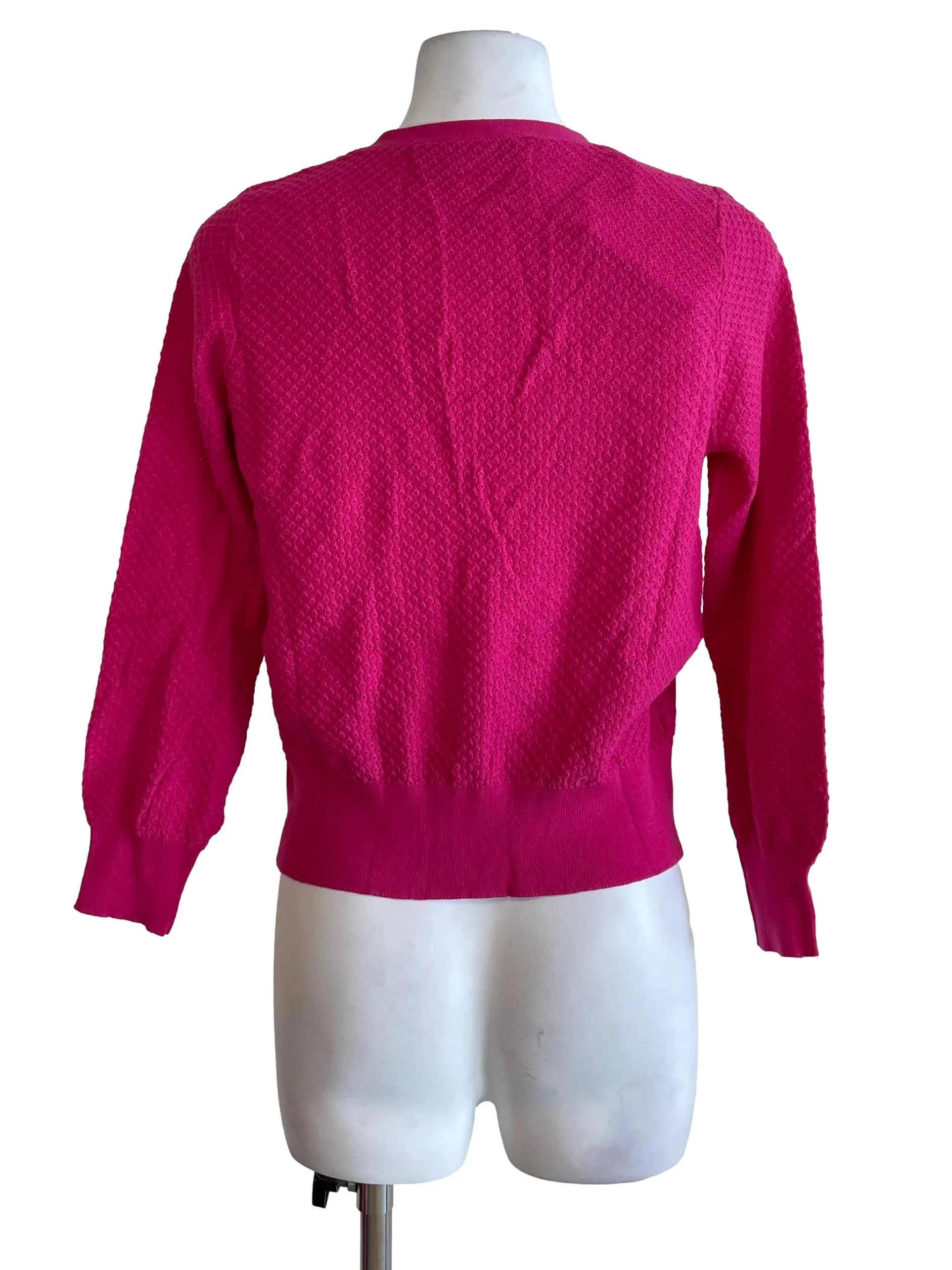 Hot Pink Knit Cardigan - Image 2