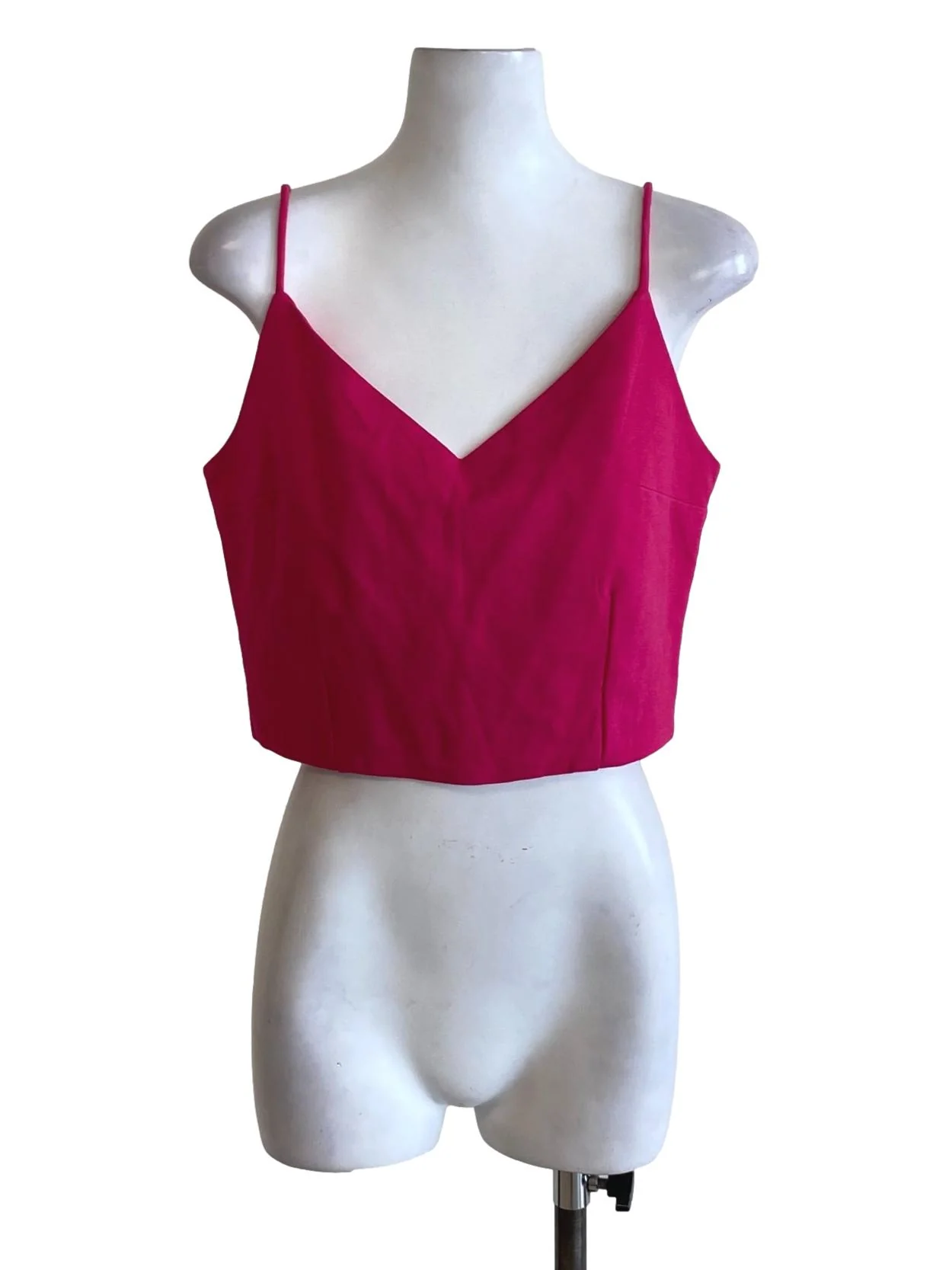 Hot Pink Sweetheart Spaghetti Strap Cropped Top