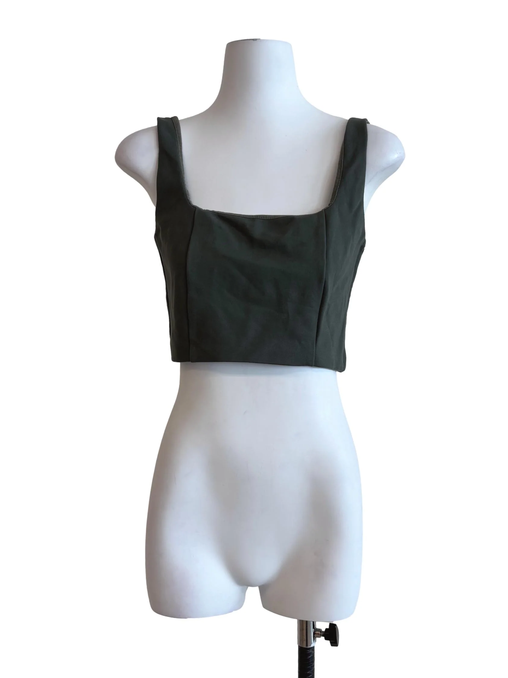 Hunter Green Square Neck Tank Top LB