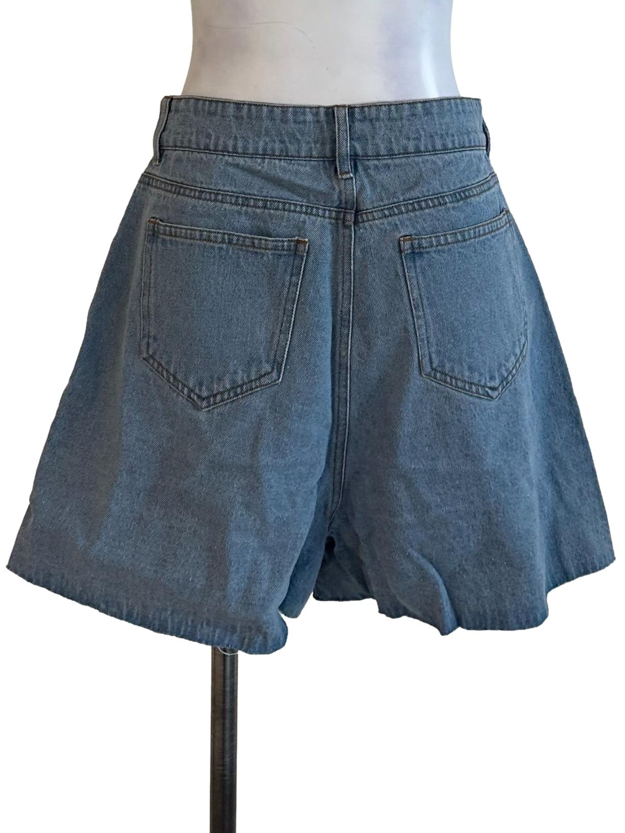 Illusion Blue Denim Skorts - Image 2