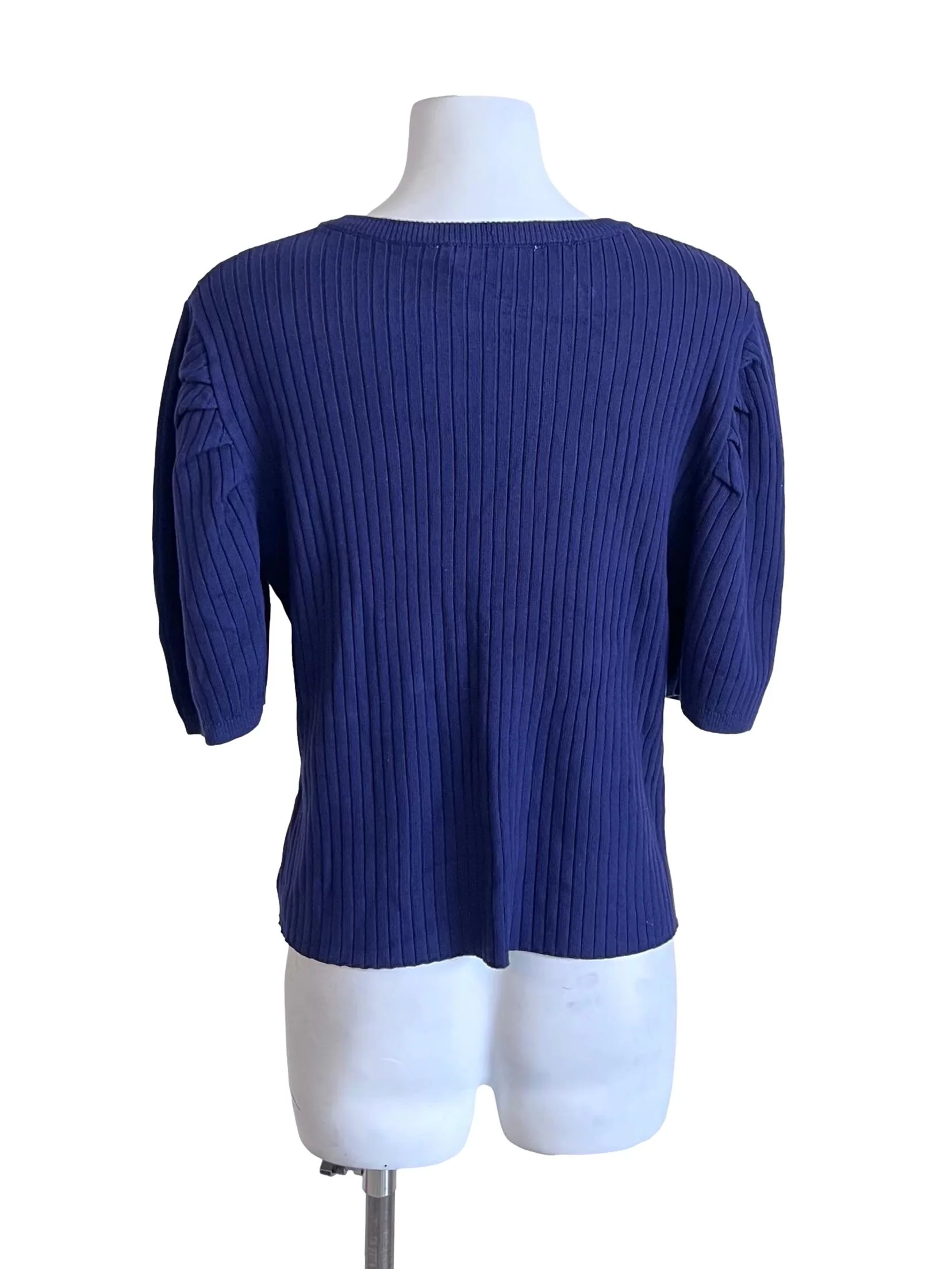Indigo Blue Knitted Top - Image 2