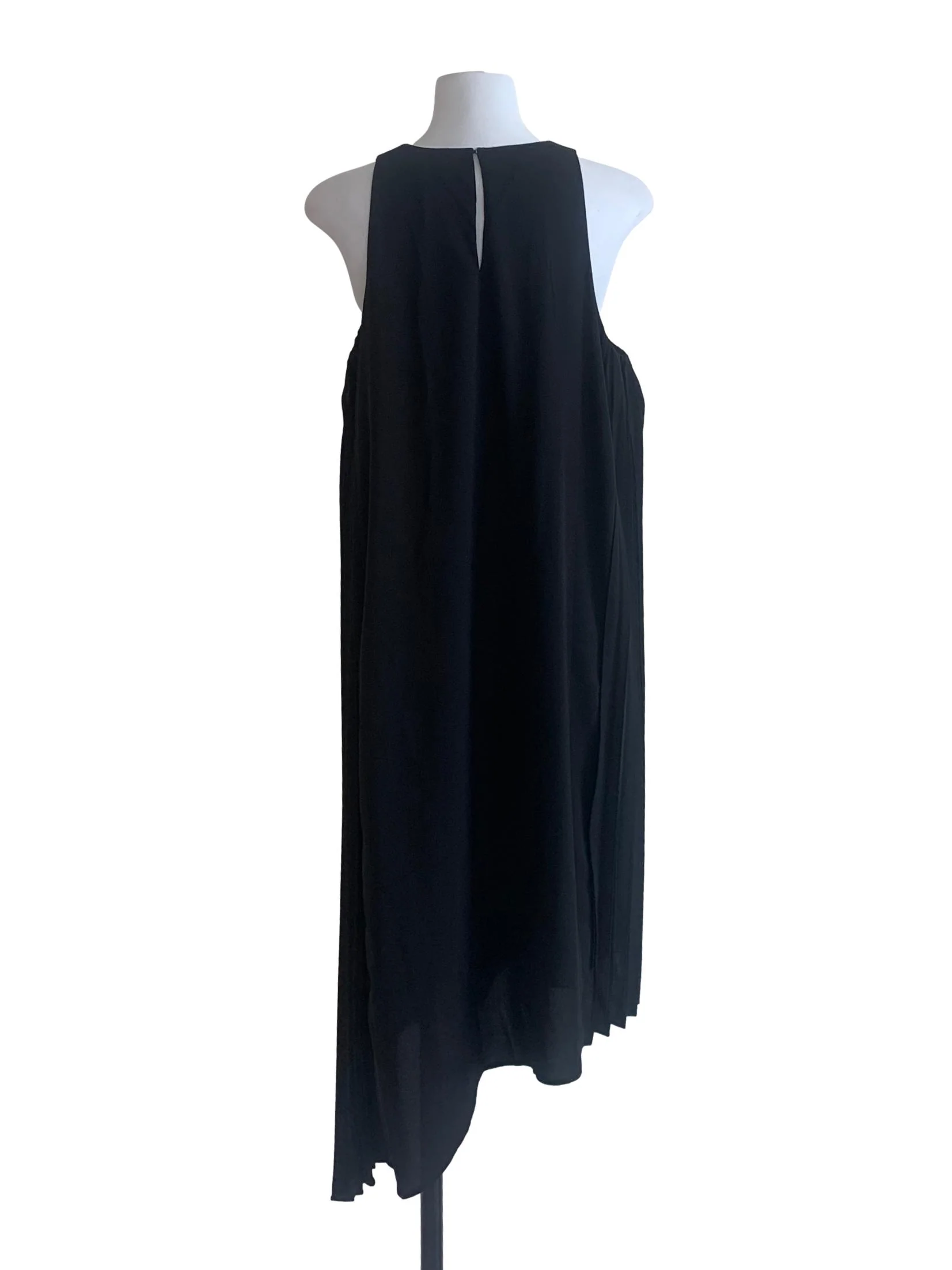 Ink Black Asymmetric Tent Dress - Image 2