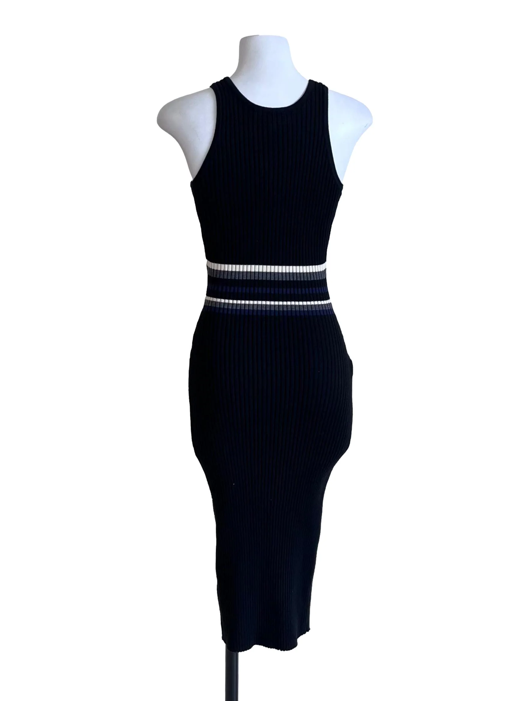 Ink Black Knit Bodycon Dress - Image 2