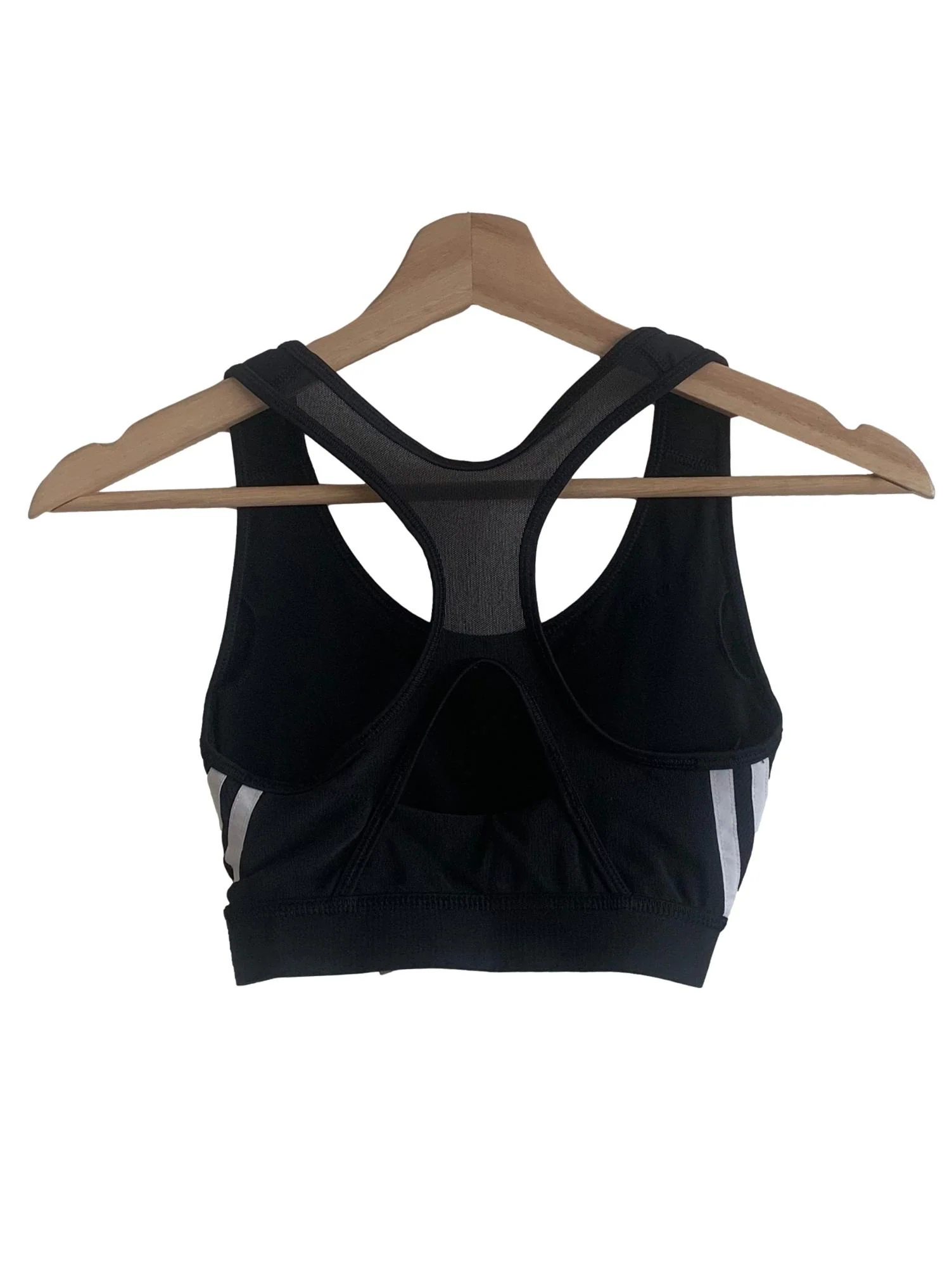 Ink Black Scoop Neck Sports Bra - Image 2