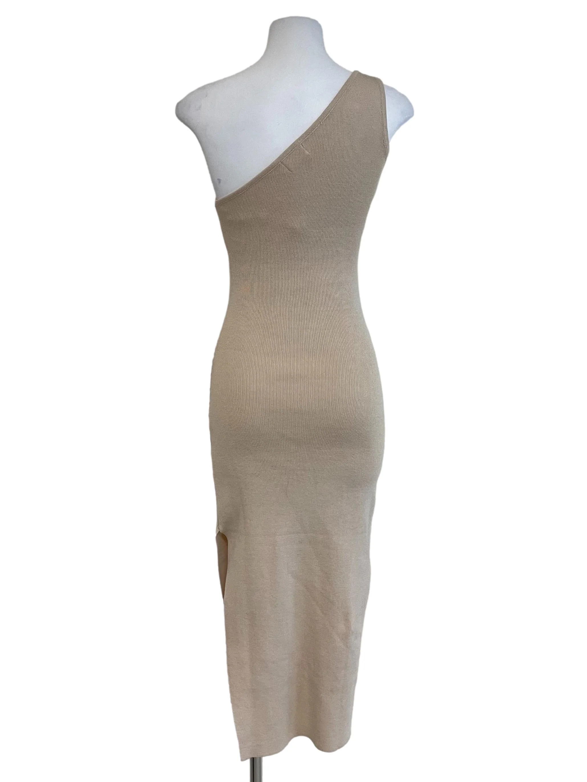 Ivory Asymmetric Knit Dress - Image 2