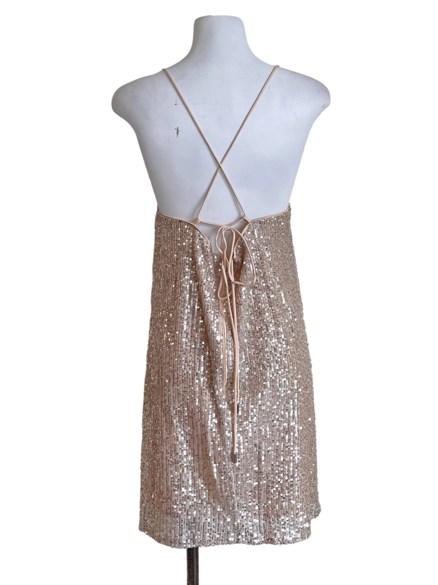 Ivory Beige Glitter Sun Dress - Image 2