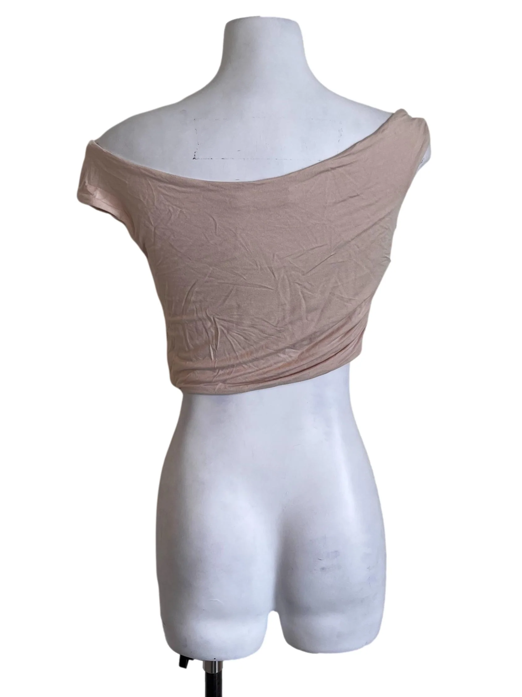 Ivory Beige Off-Shoulder Top - Image 2