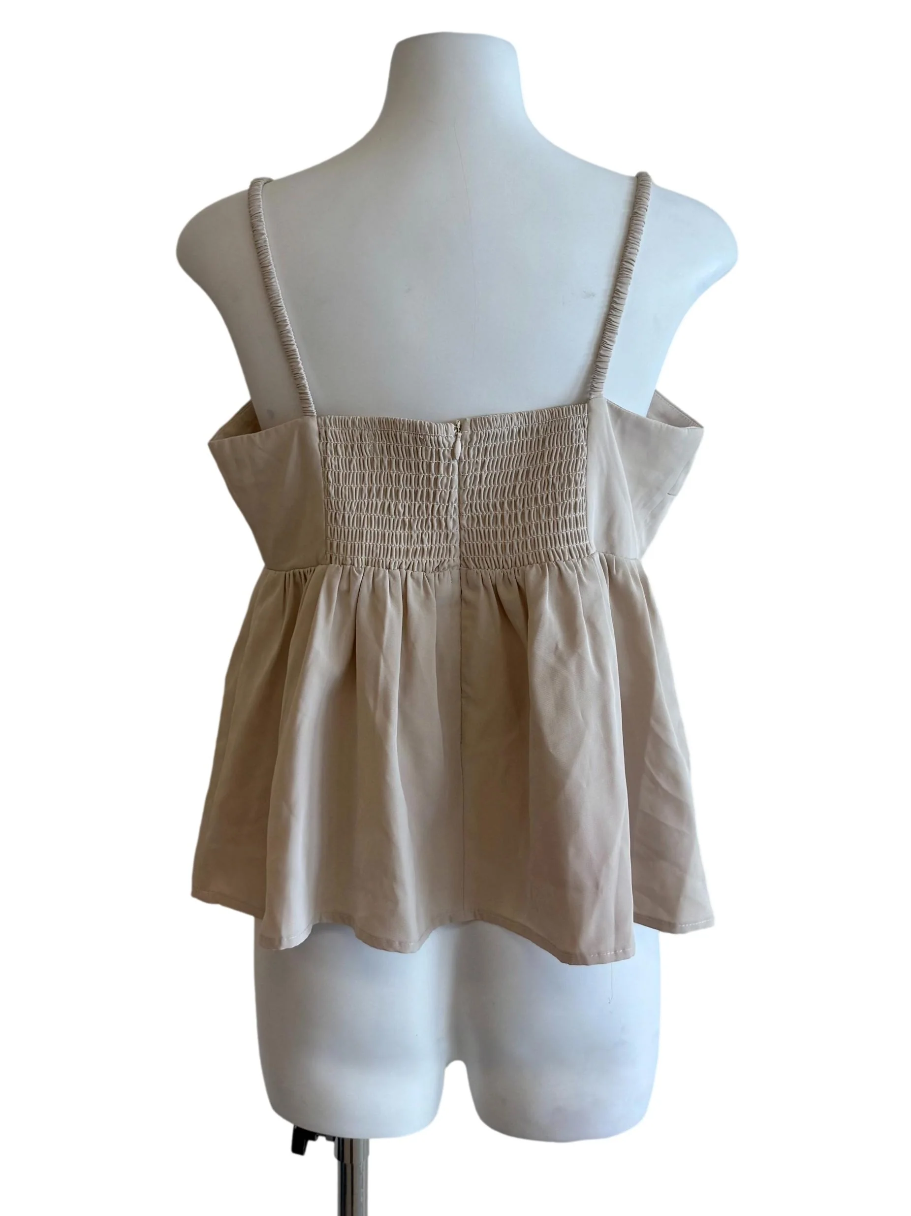 Ivory Peplum Babydoll Top - Image 2