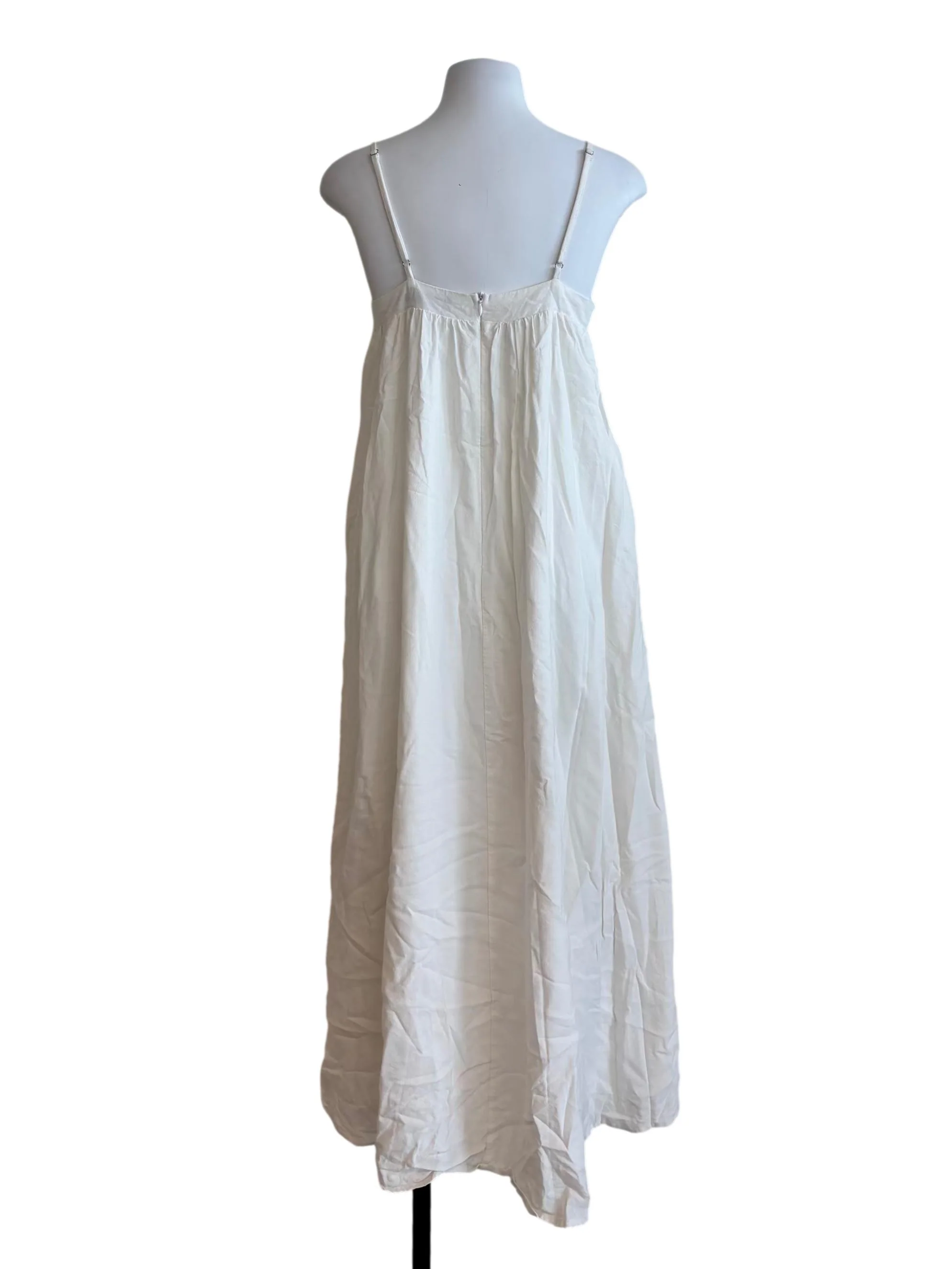 Ivory White Babydoll Maxi Dress - Image 2