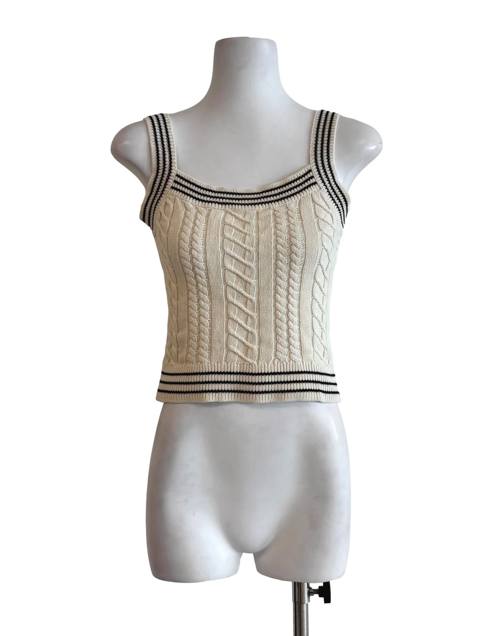 Ivory White Knit Camisole LB