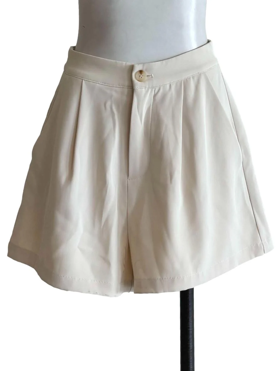 Ivory White Relaxed Shorts