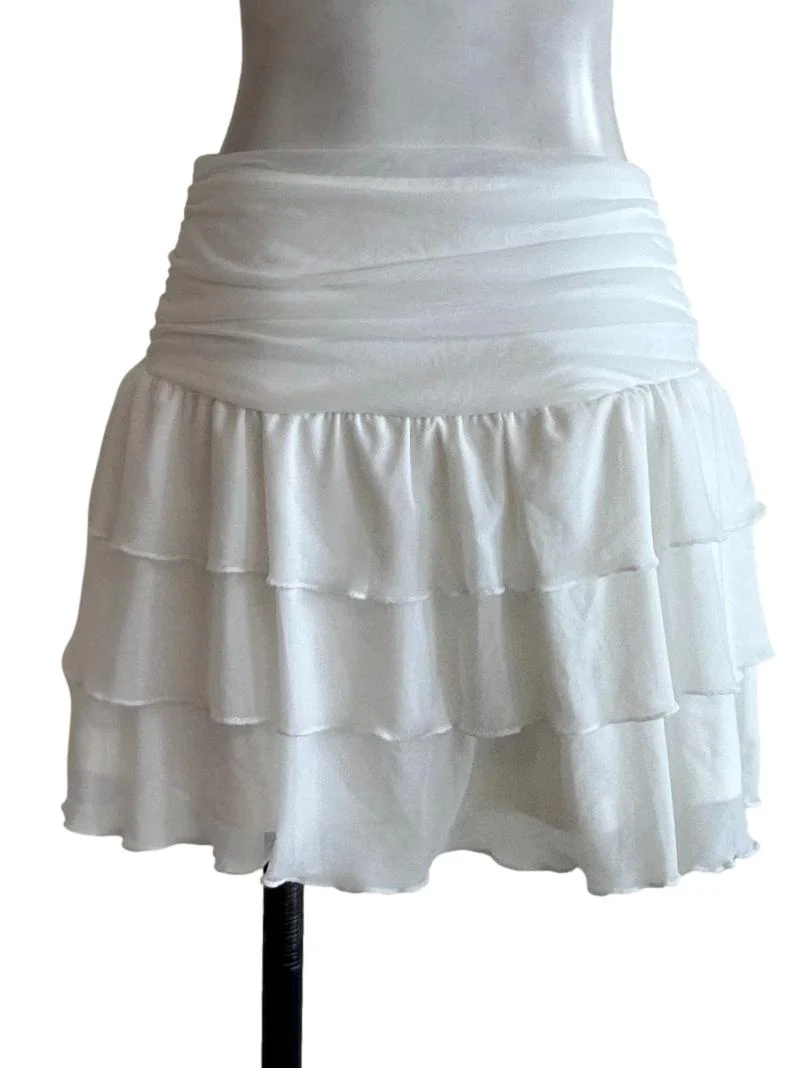Ivory White Ruffled Skirt - Image 2