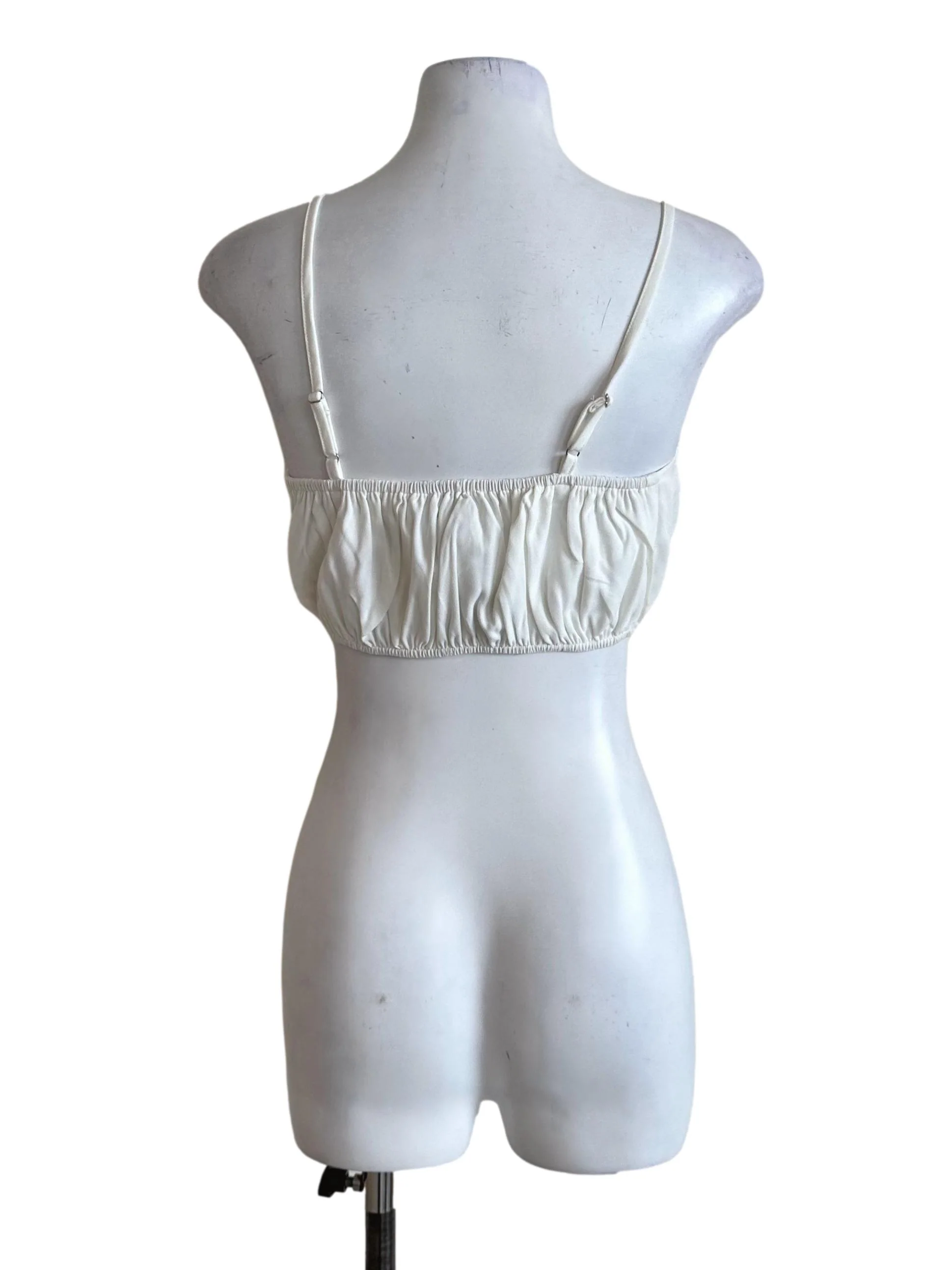 Ivory White Square Neck Crop Top TTR - Image 2