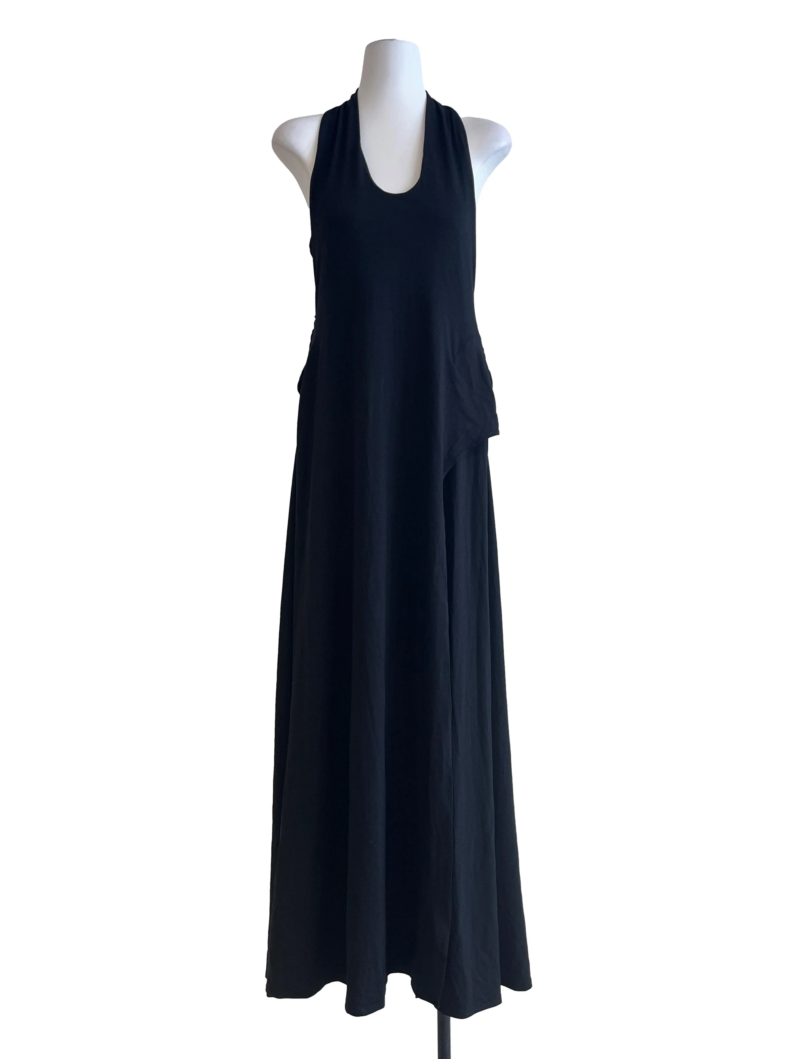 Jade Black Halter Strap Dress