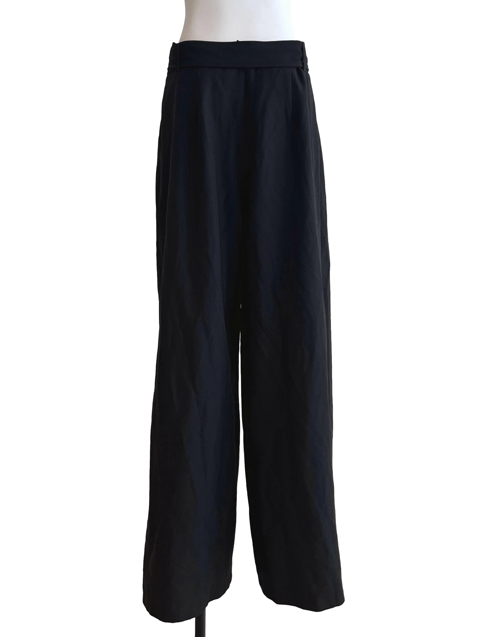 Jade Black Wide Leg Pants - Image 2