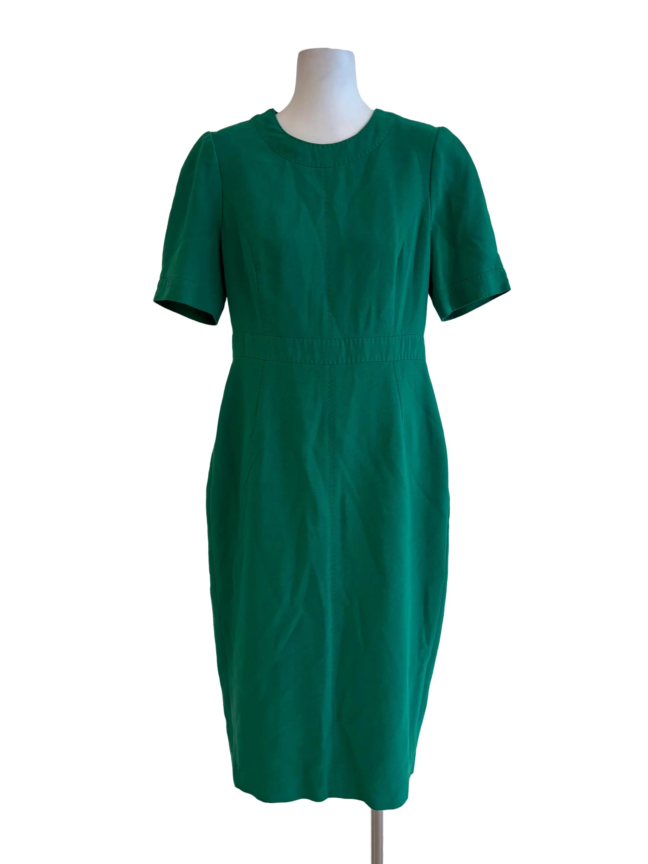 Jade Green Short Sleeve Pencil Dress