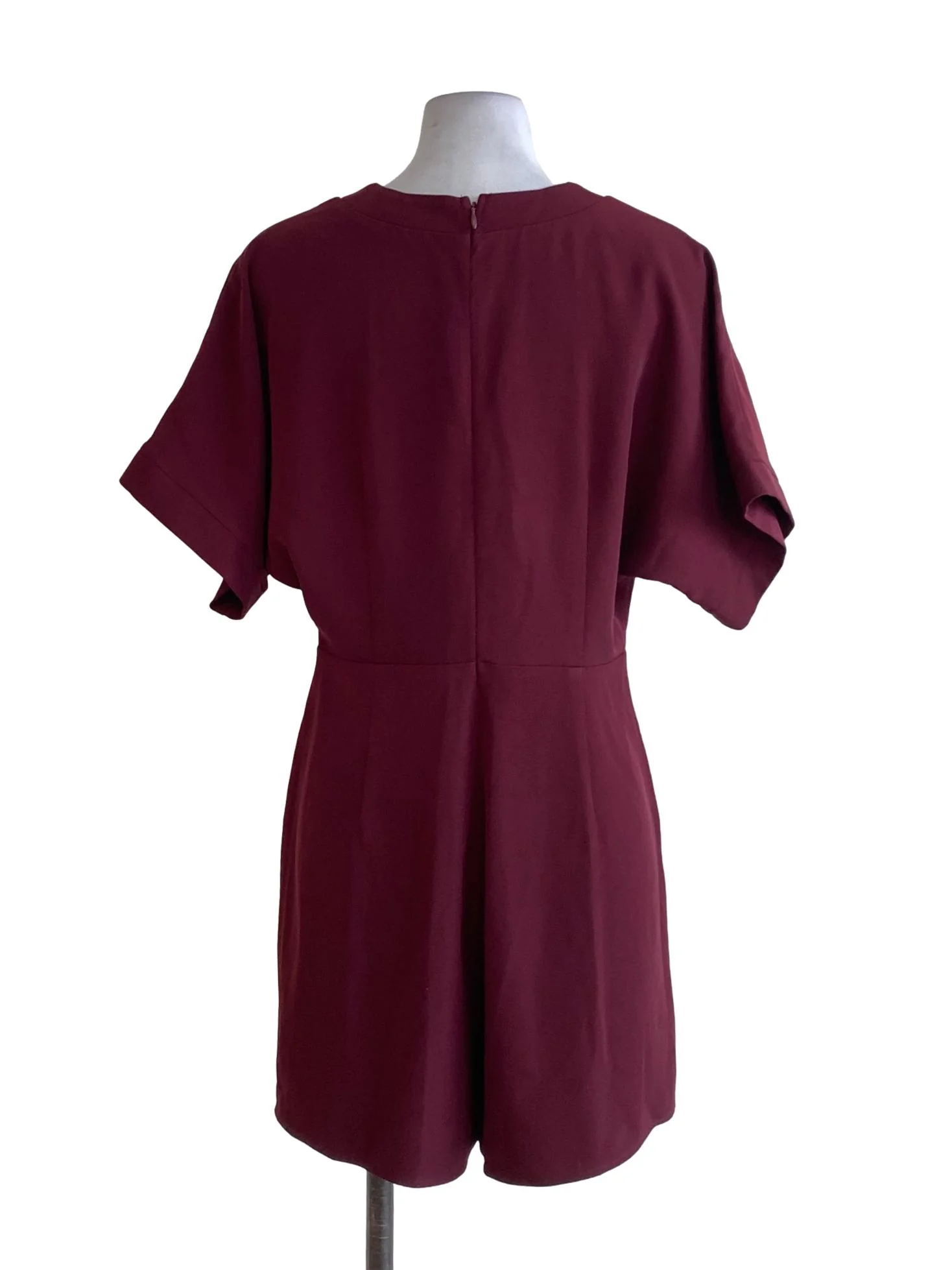 Jam Purple V-Neck Double Closure Shirt Romper - Image 2