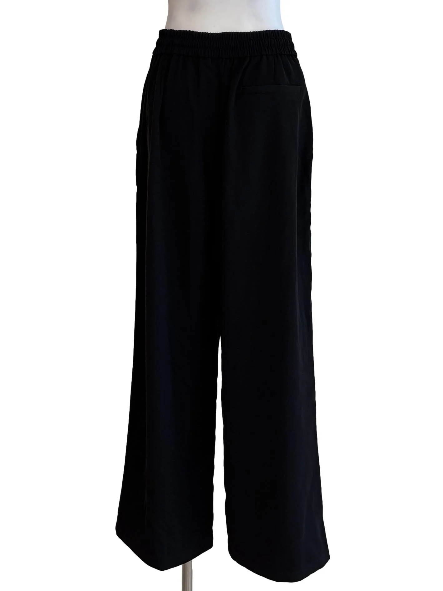 Jet Black Lined Relaxed Pants - Image 2