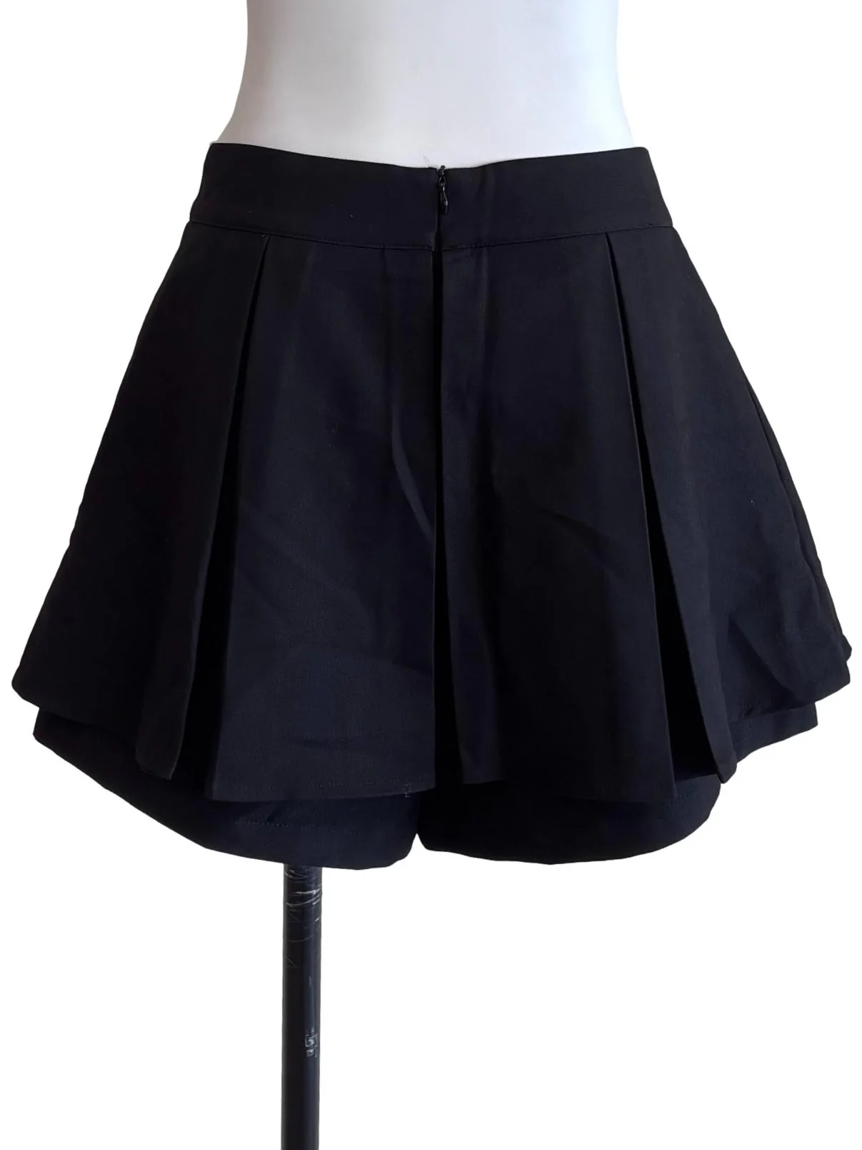 Jet Black Pleated Skorts - Image 2